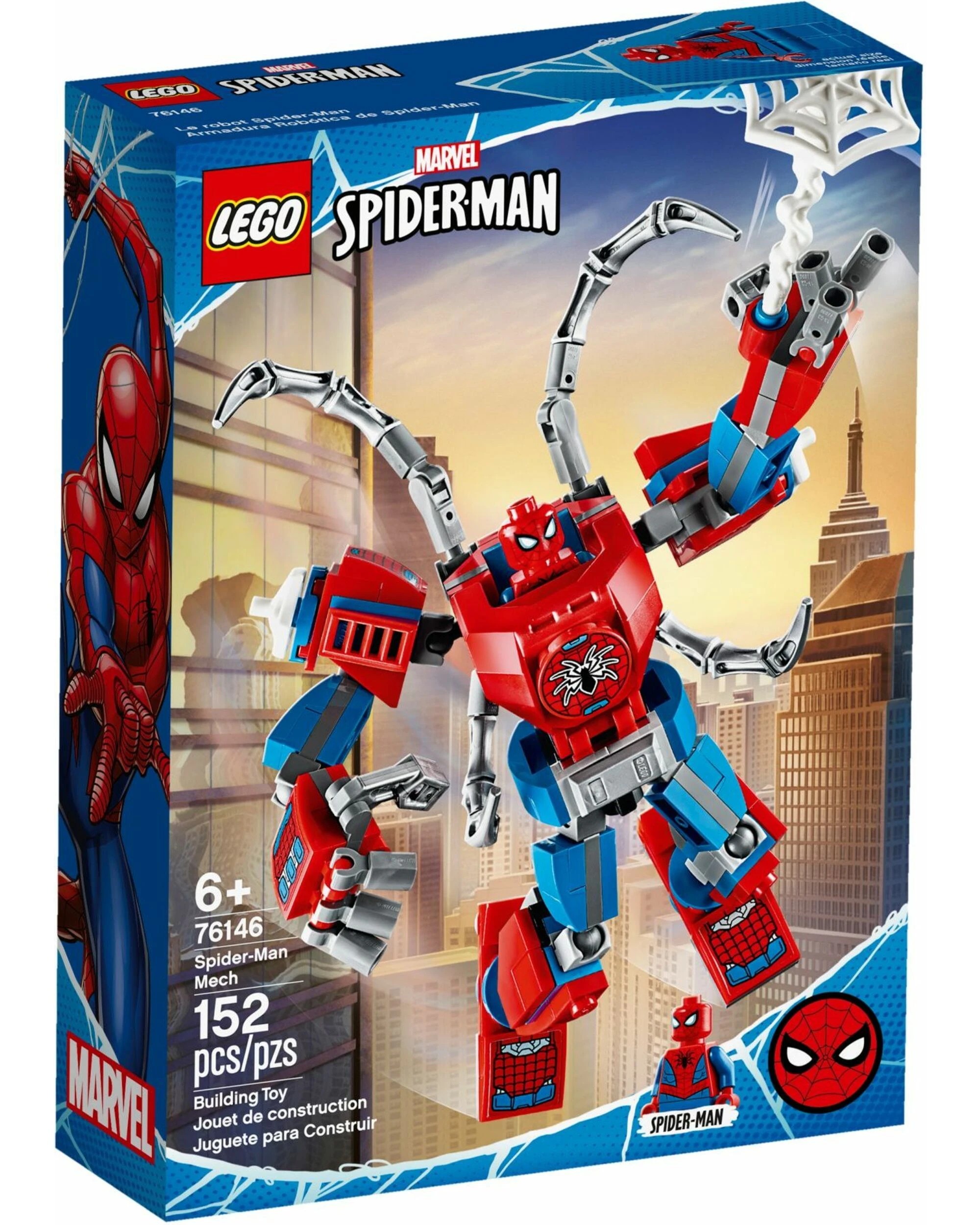 1 LEGO 76146 Spider-Man Mech Superhero Action Figure Toy, 1 of 5