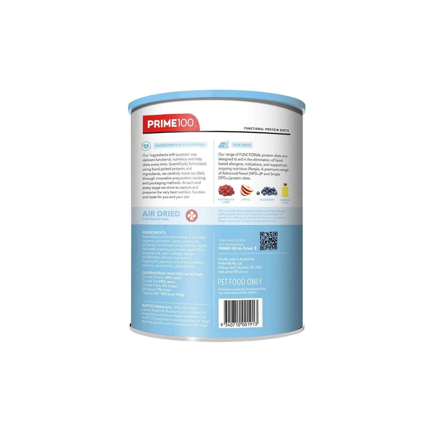 2 Prime Spd Air Dried Puppy Lamb Apple & Blueberry 600g, 2 of 2