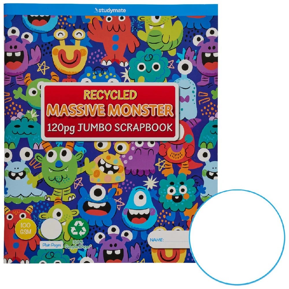 1 Studymate Massive Monster Recycled Scrapbook 120 Pages, 1 of 4