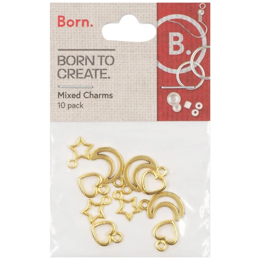 1 Born Charm Mix Assorted Gold 10 Pack, 1 of 1