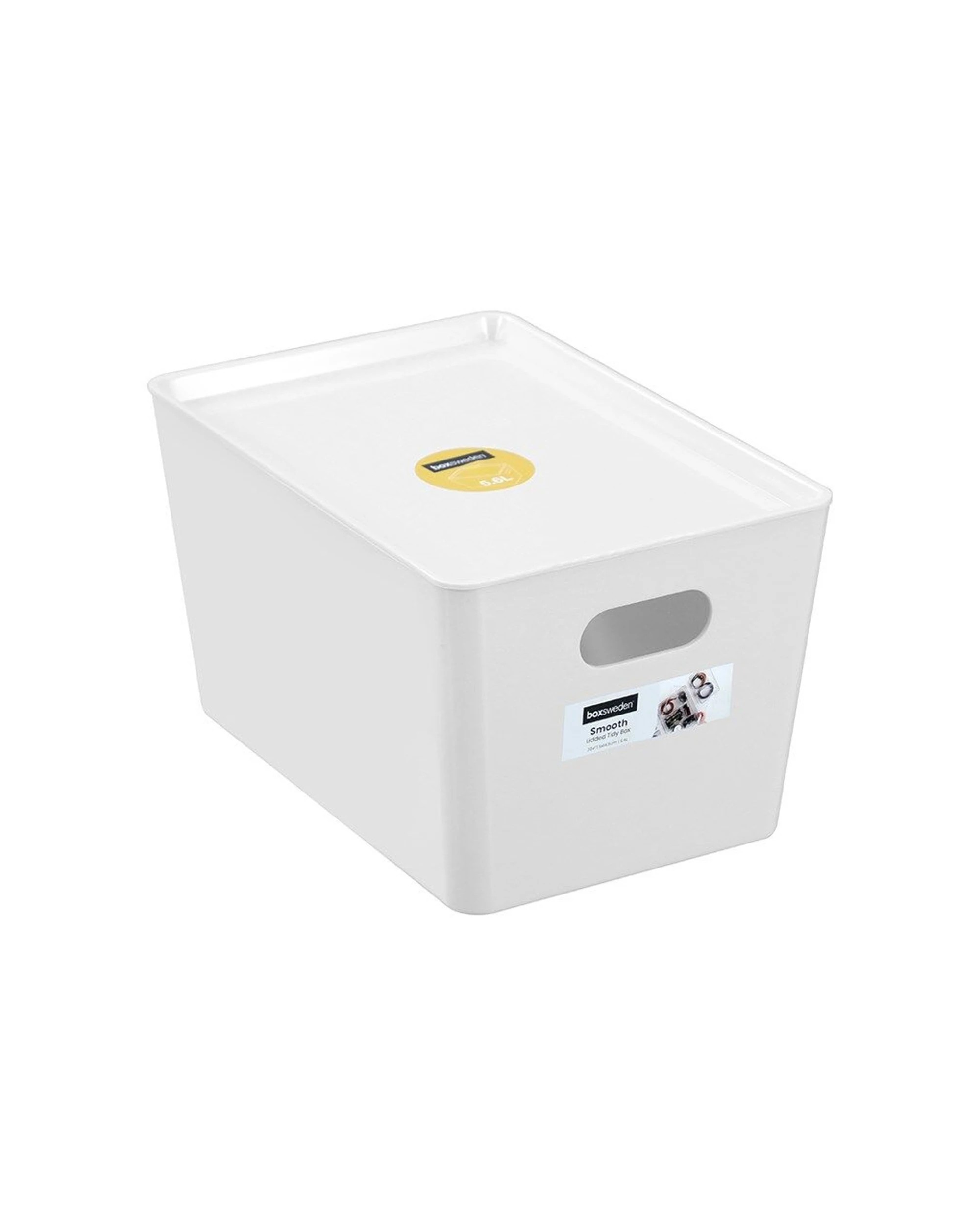 1 Boxsweden Smooth Tidy Storage Box 5.6 Litre 26x17.5x14.5cm Lidded Durable - Assorted, 1 of 9