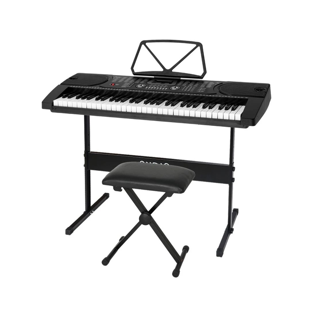 2 Alpha 61 Keys Electronic Piano Keyboard Digital Electric w/ Stand Stool - Black, 2 of 4
