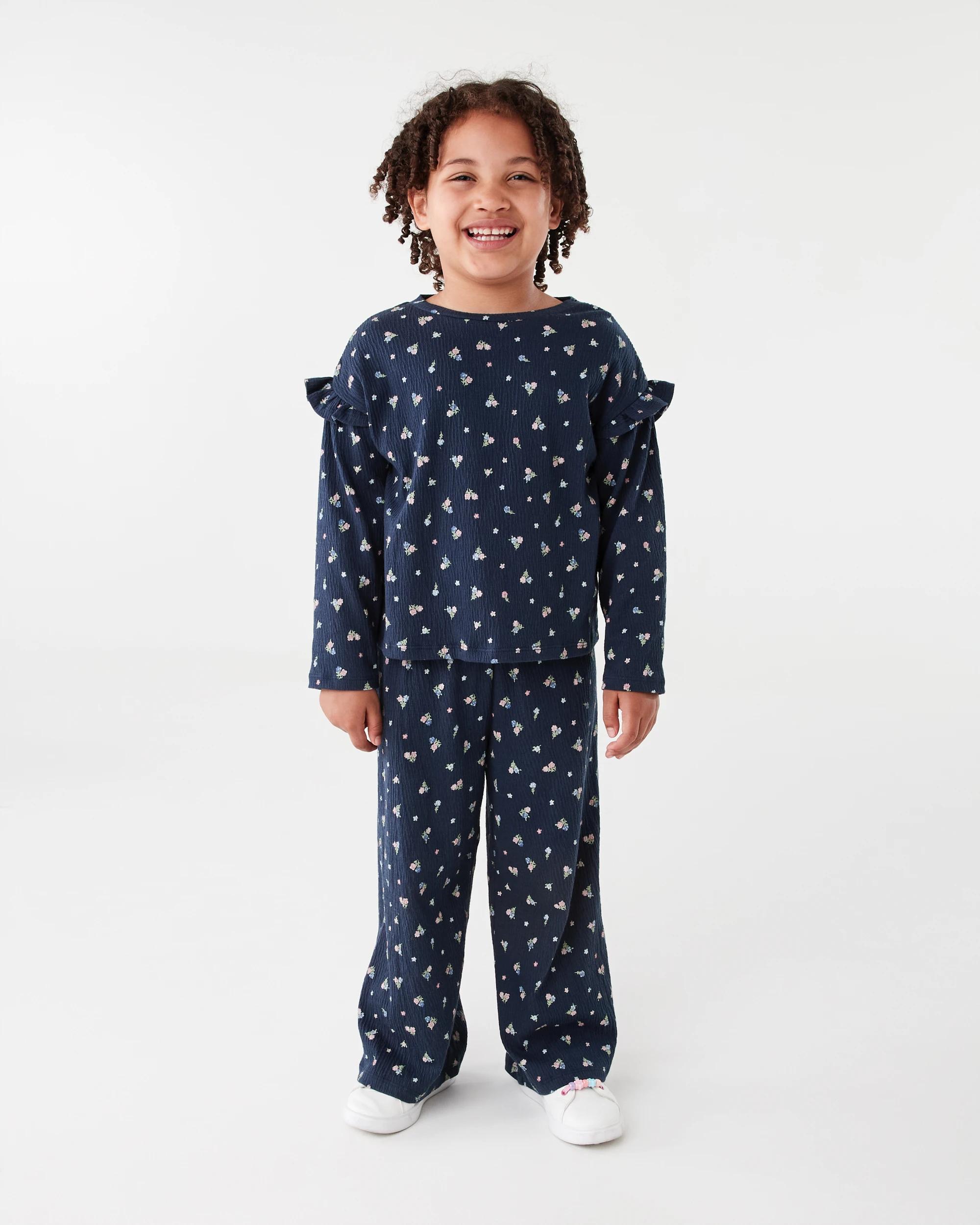 5 Long Sleeve Texture T-shirt Nvy Floral, 5 of 6