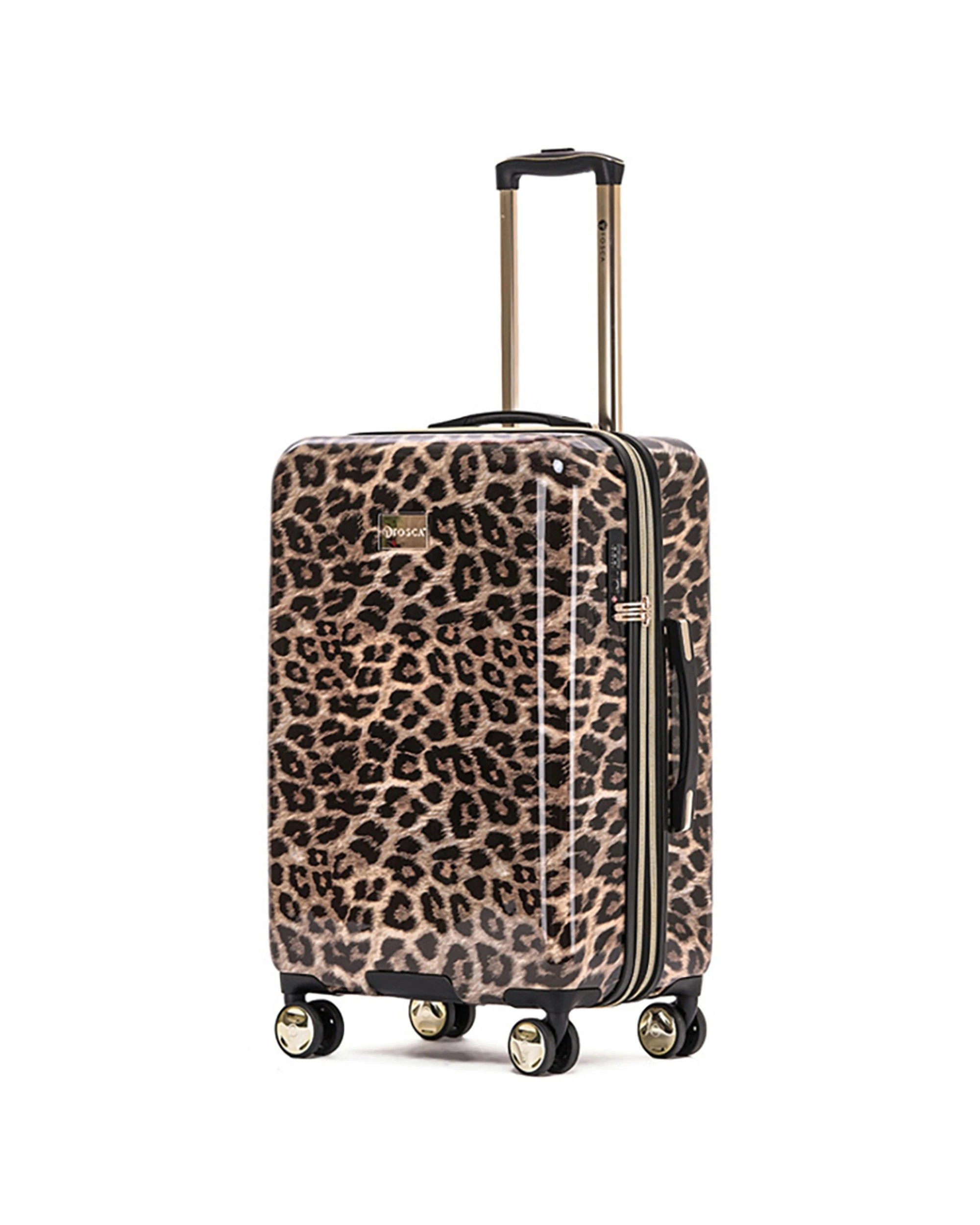 1 Tosca Leopard 25" Checked Trolley Luggage Travel Suitcase - Pattern, 1 of 3