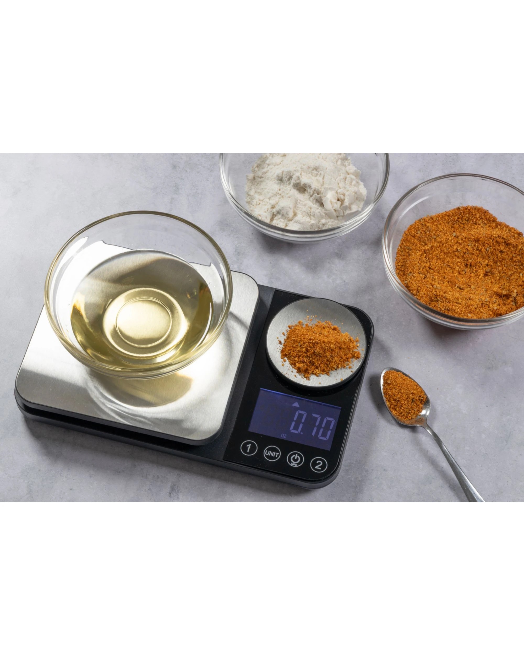 6 Cuisena Digital Kitchen Scale 5kg 1g Accuracy Dual Stainless Steel Platforms - Silver, 6 of 6