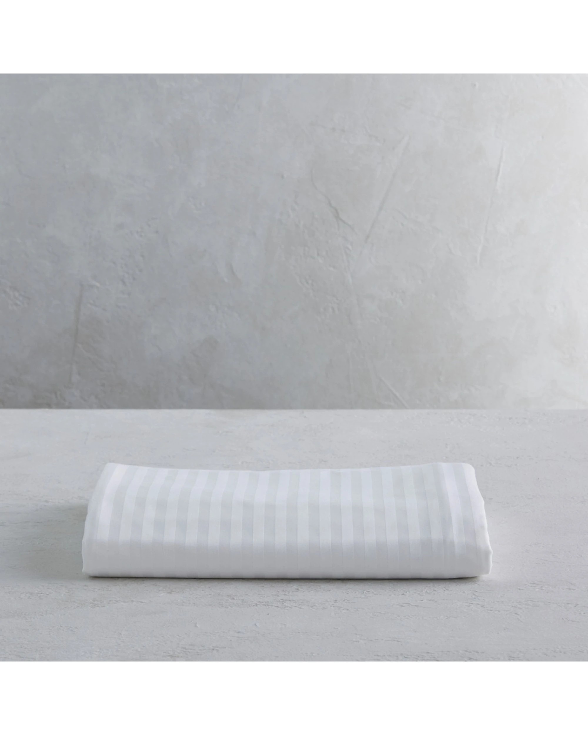 2 Bedding co Fitted Sheet 1200TC Egyptian Cotton Stripe - King Bed - White, 2 of 3