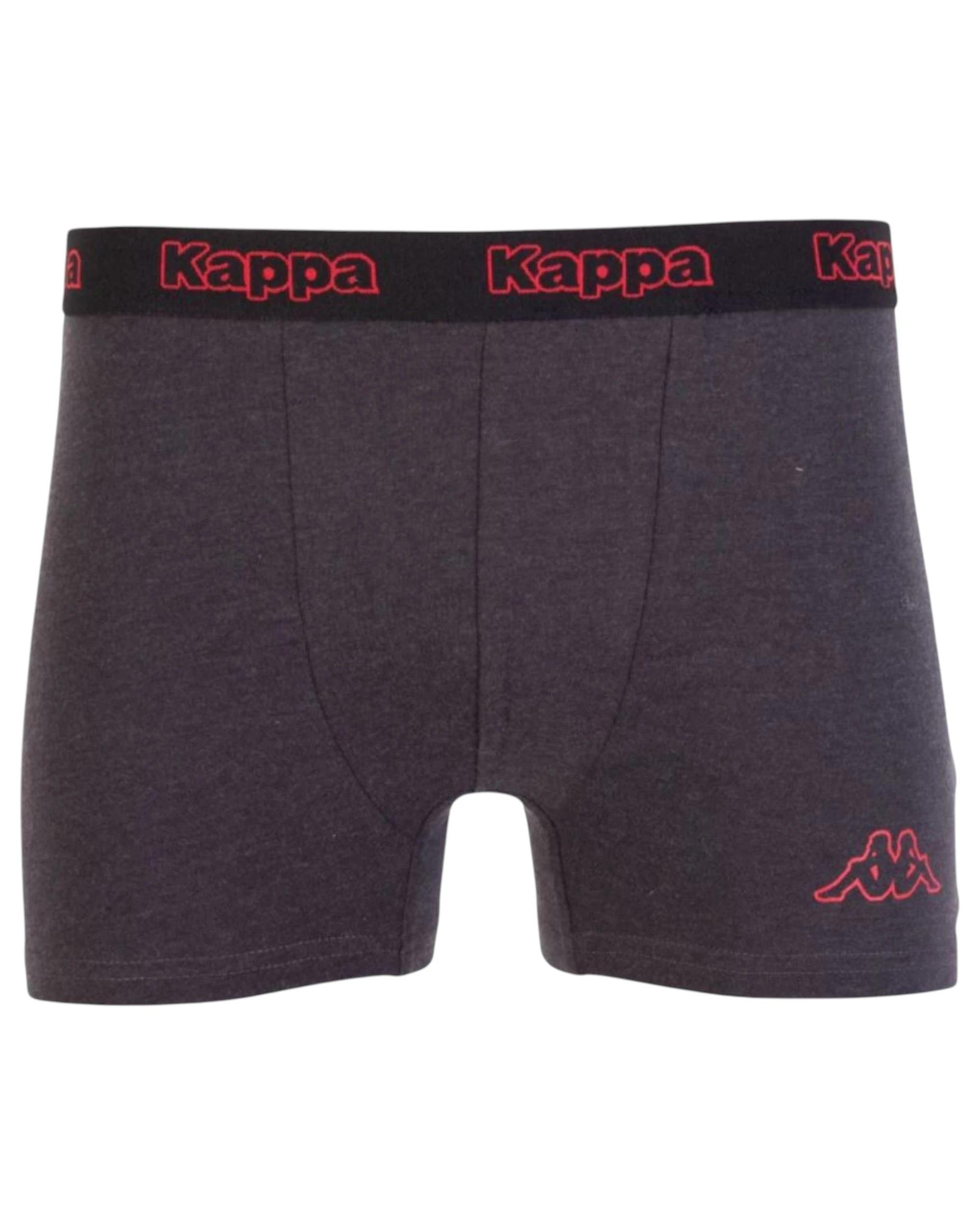 2 Kappa 6 Pack Mens Anthracite/ Grey Trunks Boxer Shorts Underwear ANTHRACITE/GREY, 2 of 3