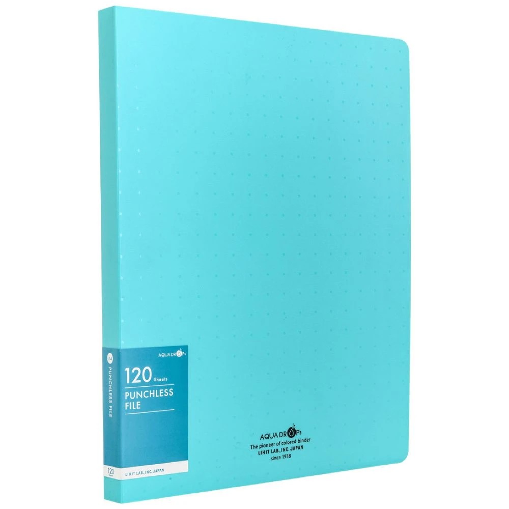 1 Aqua Drops Punchless File A4 Vivid Teal, 1 of 4