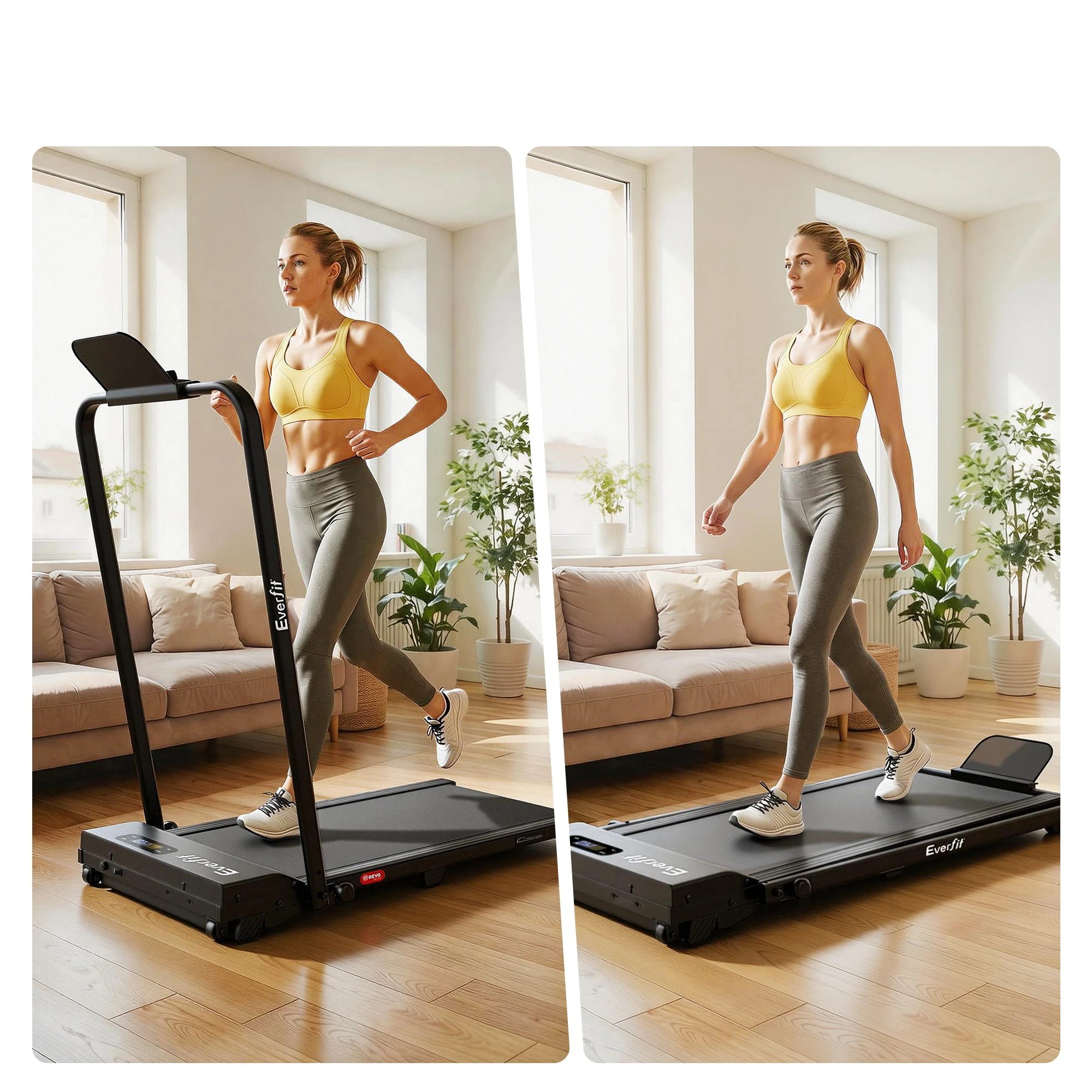 4 Everfit 3 in 1 Walking Pad Treadmill 12% Incline Under Desk Foldable for Home - Black, 4 of 10