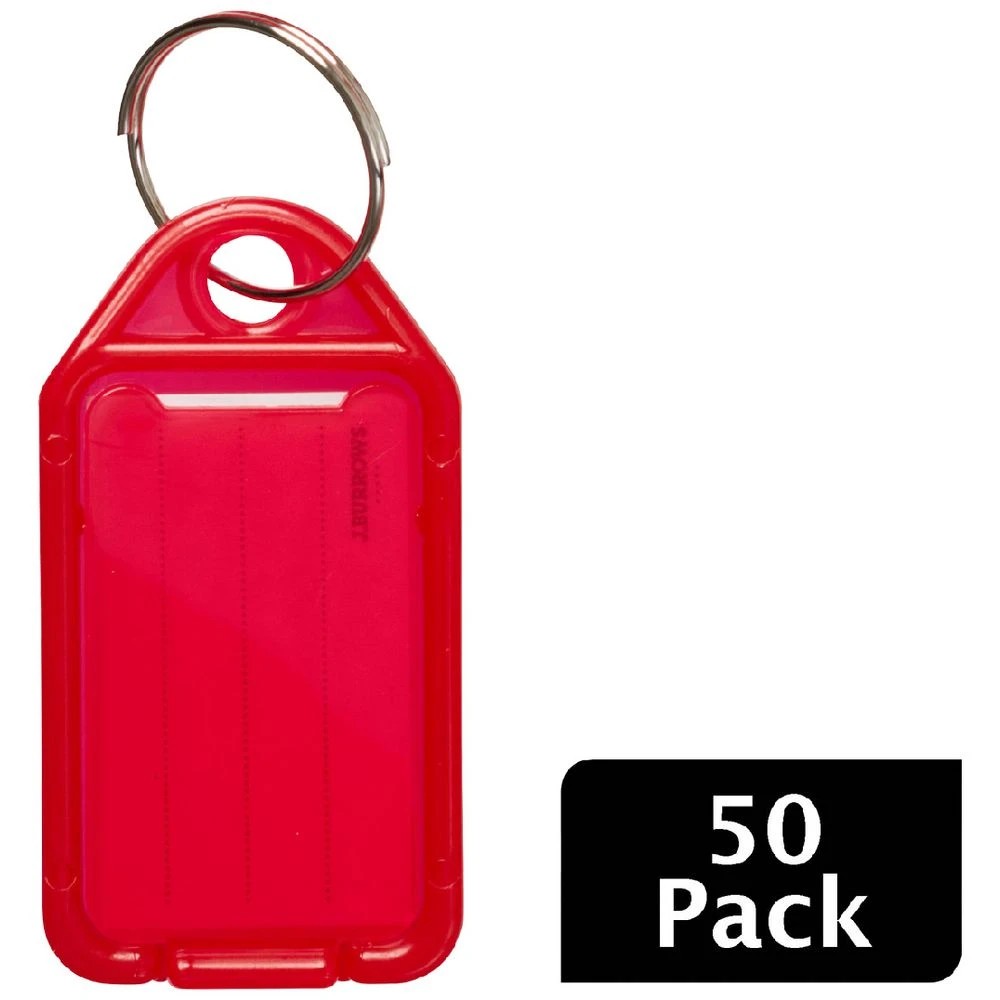 1 J.Burrows Key Tags Red 50 Pack, 1 of 2