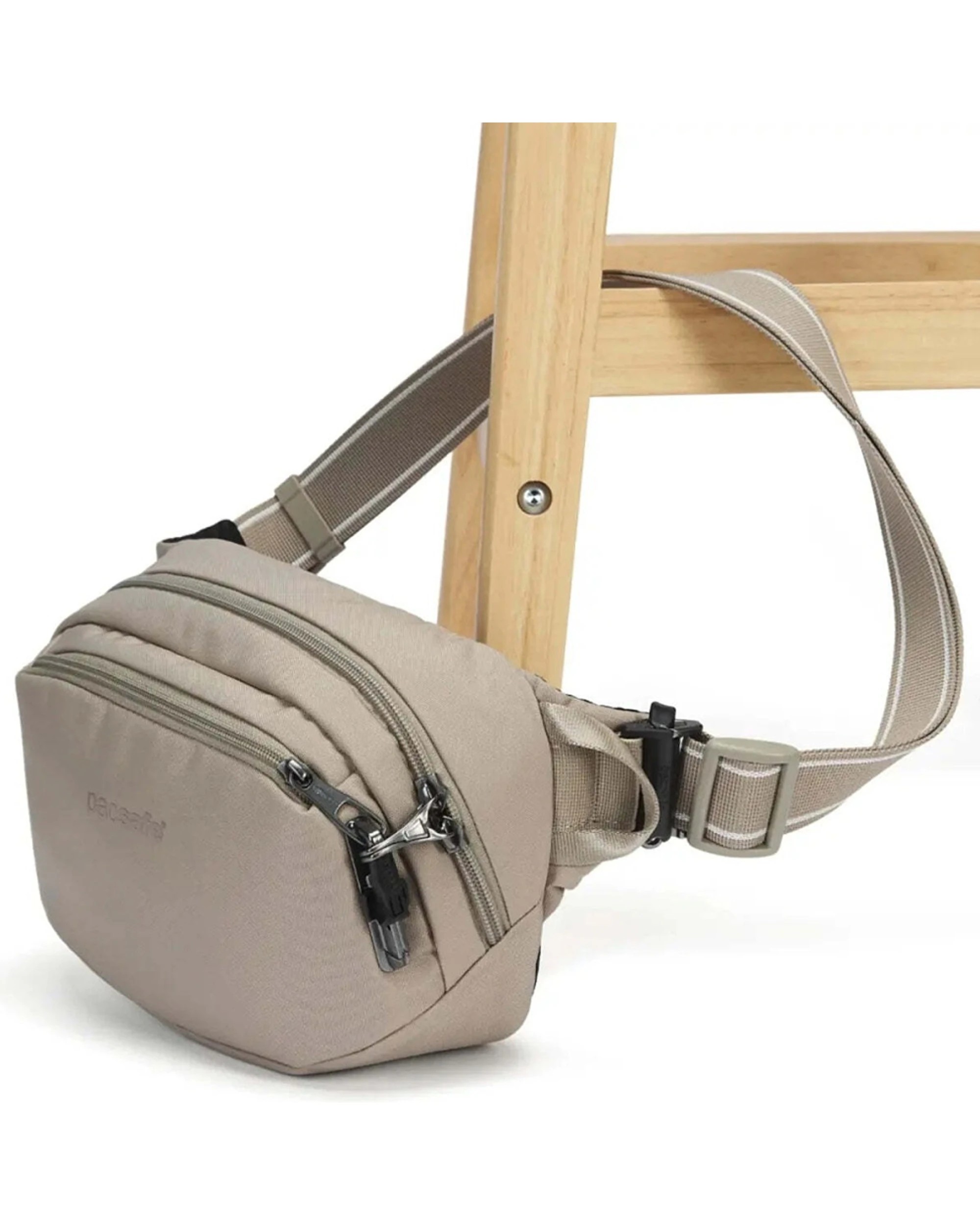 6 Pacsafe V Anti-Theft RFID Slashguard Secure Travel Hip Pack Compact Carry - Brown, 6 of 7