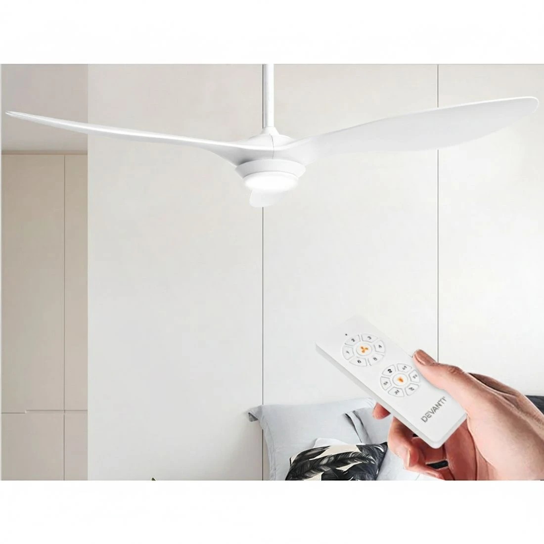 6 Devanti 52'' Ceiling Fan DC Motor w/Light w/Remote - Multi, 6 of 7