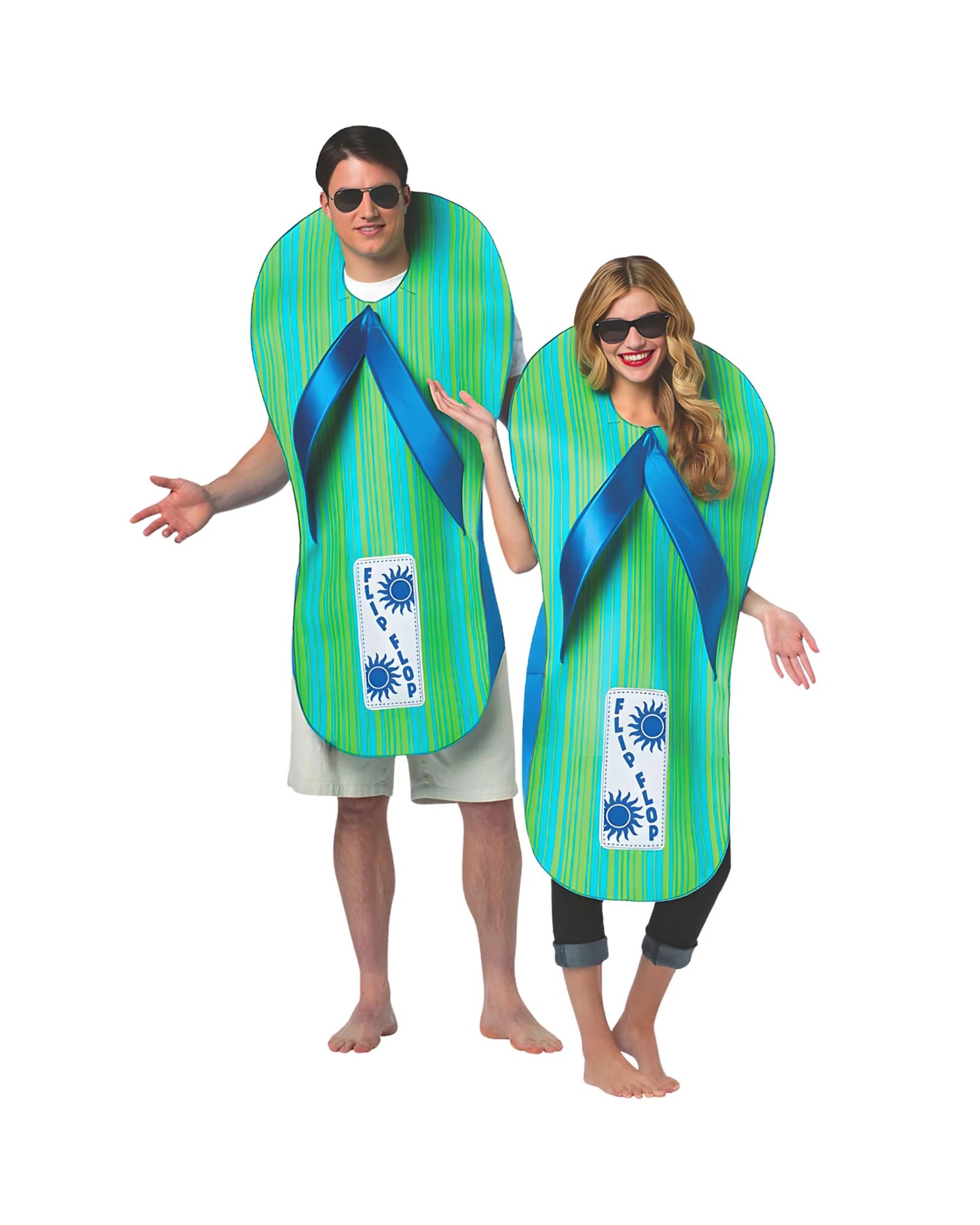2 Partyrama Flip Flop Thong Adult Costume - ONE SIZE - Multi, 2 of 4