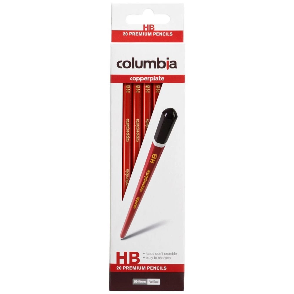 1 Columbia Copperplate Hexagonal Graphite Pencil HB 20 Pack, 1 of 2