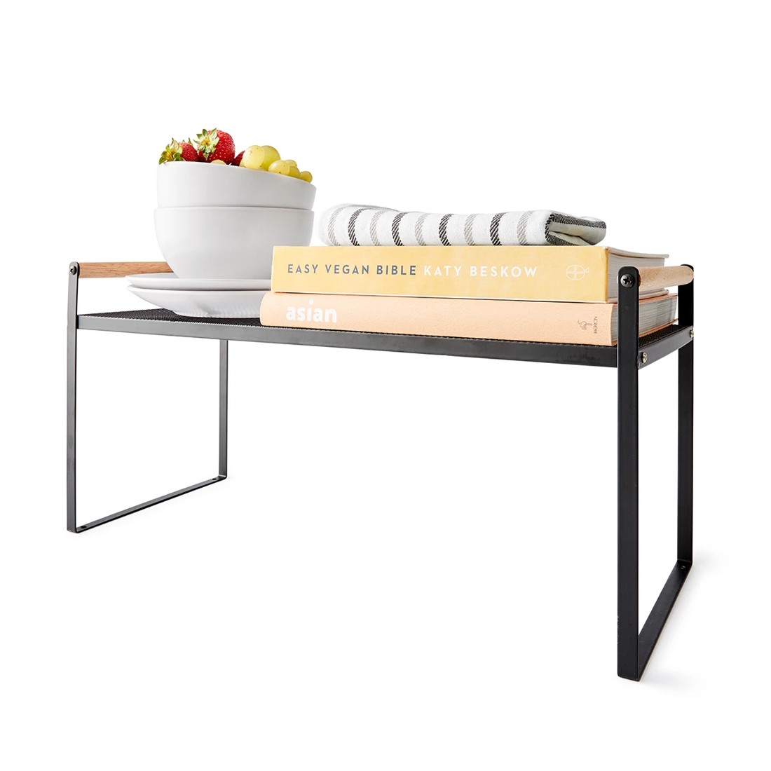 1 Large Wire and Wood Shelf, 1 of 8