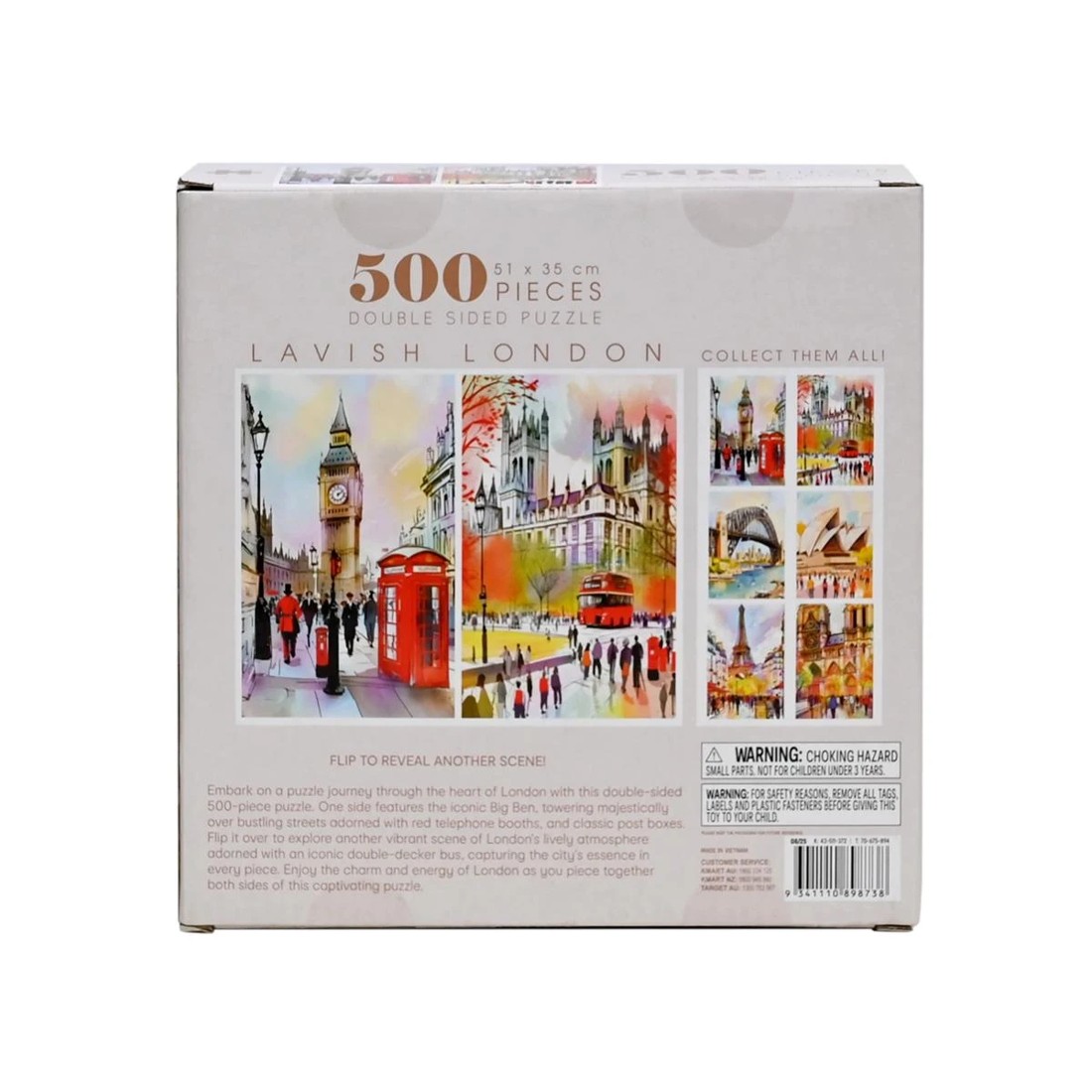 9 500 Piece Famous Landmark Water Colour Puzzles - Assorted, 9 of 9