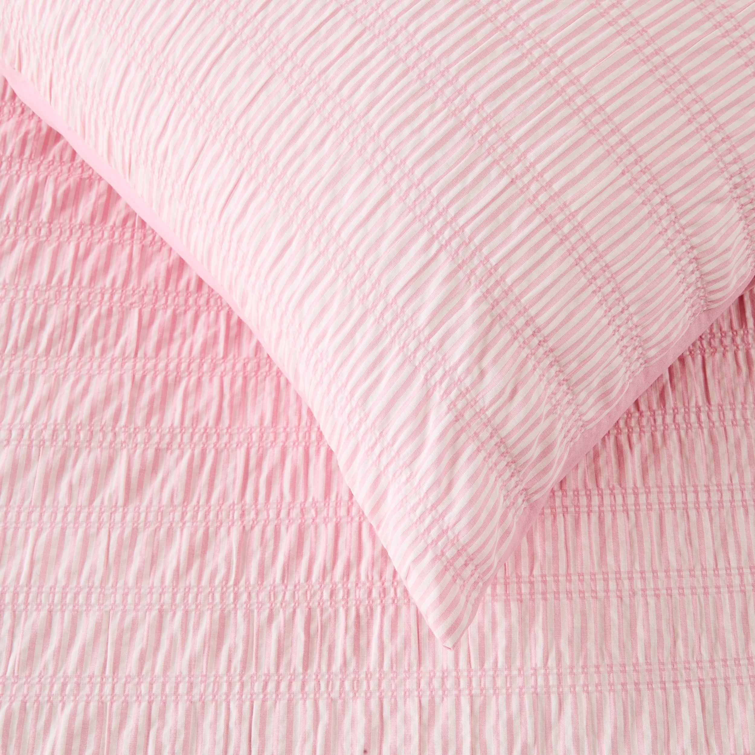 3 Stripe Comforter Set - Queen/King Bed, Pink, 3 of 6
