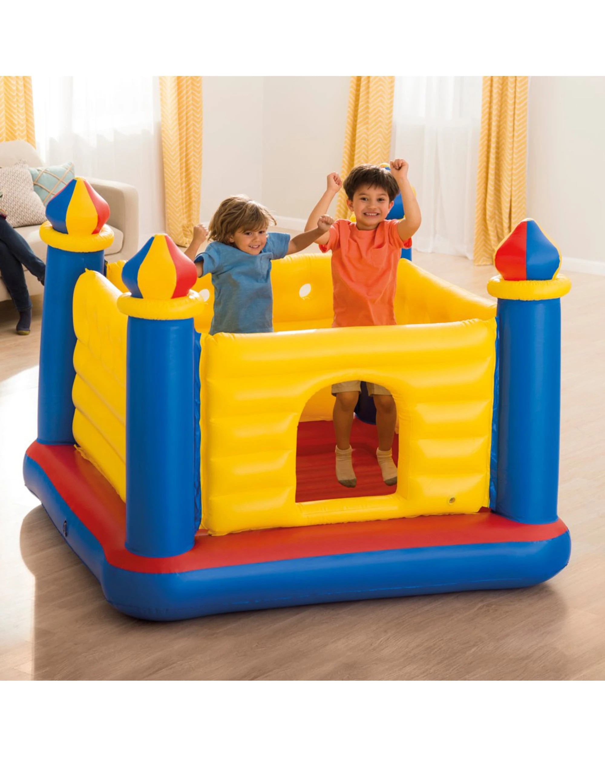 5 Intex JumpOLene Inflatable Bouncer Castle House Kids Play - Yellow, 5 of 5