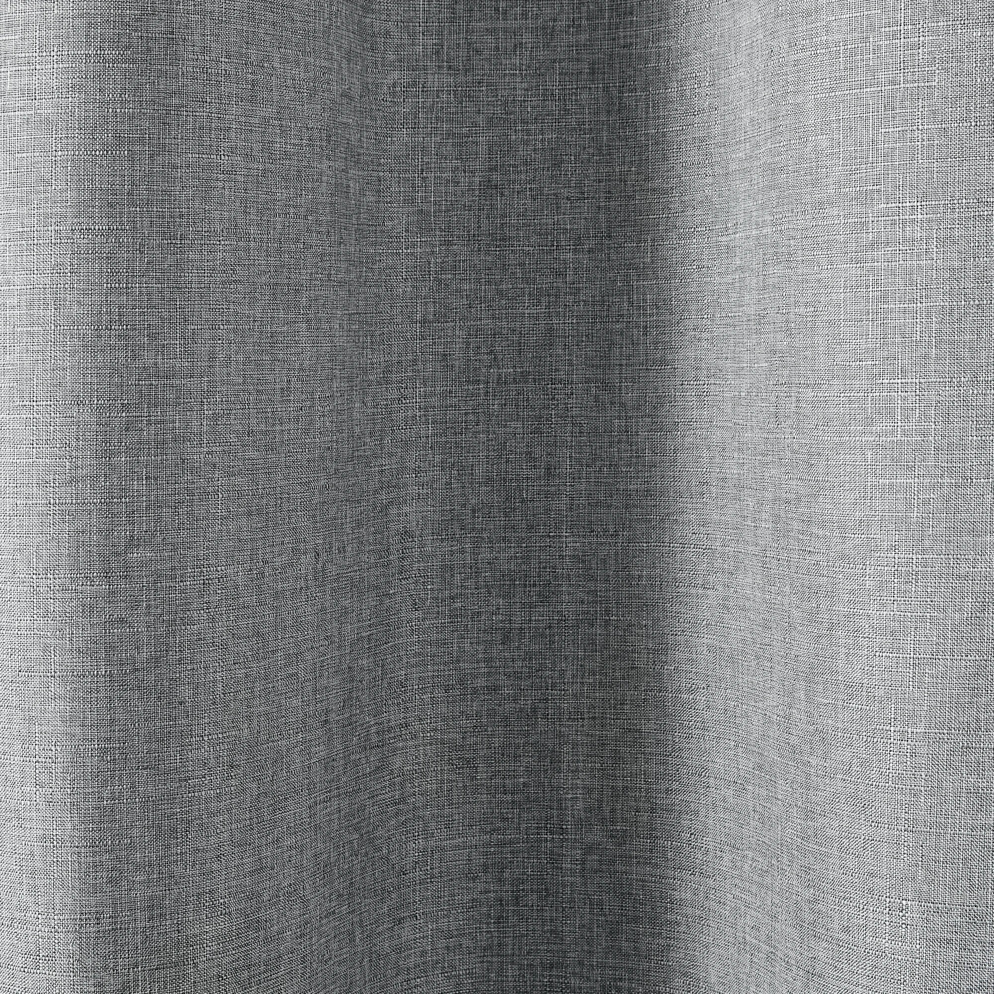 4 Monaco Double Width Eyelet Block Out Curtain - Grey - 240cm x 213cm, 4 of 5