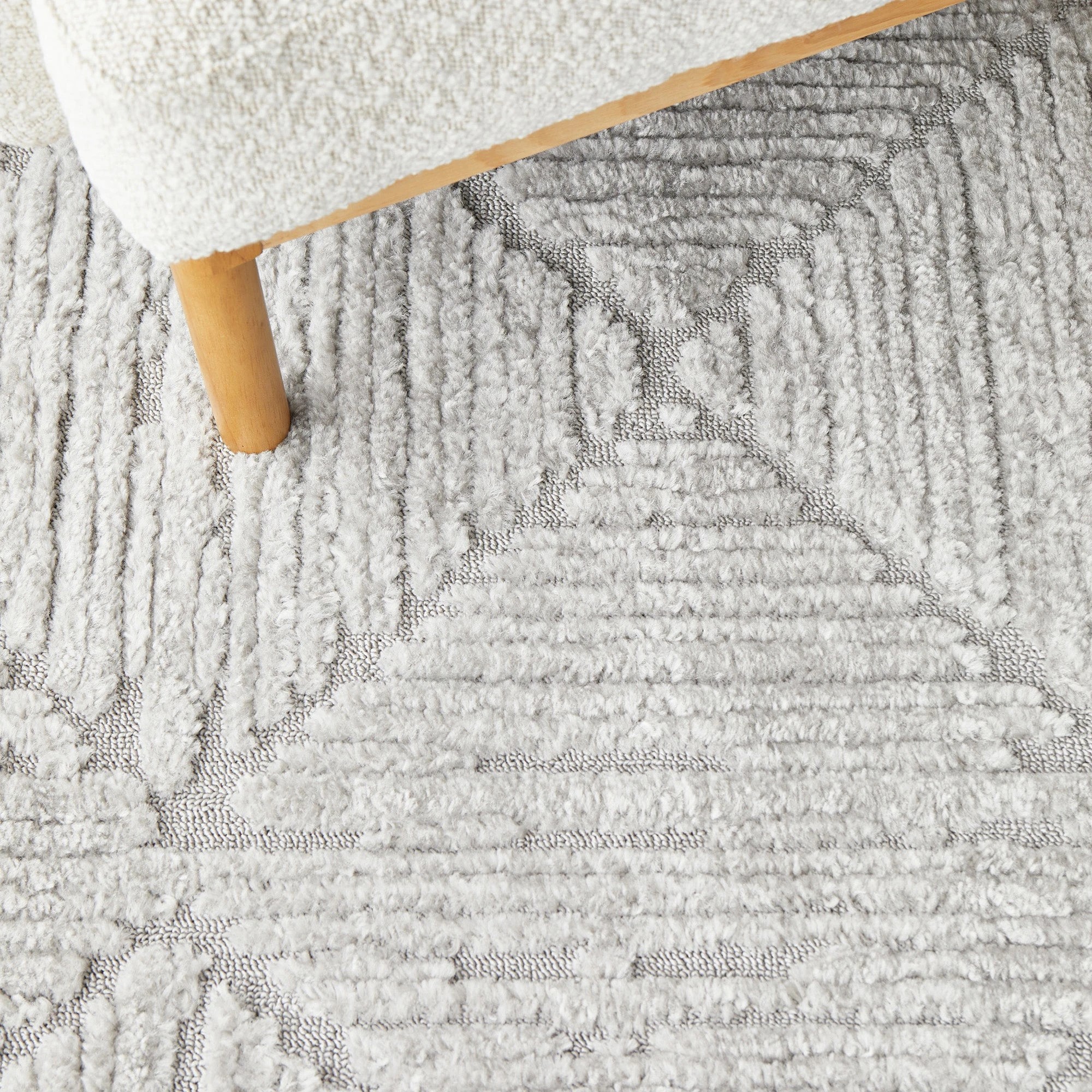 3 Common Ground Rugs Lyrica Shilo 290x200cm - Large Floor Rug - Silver, 3 of 7