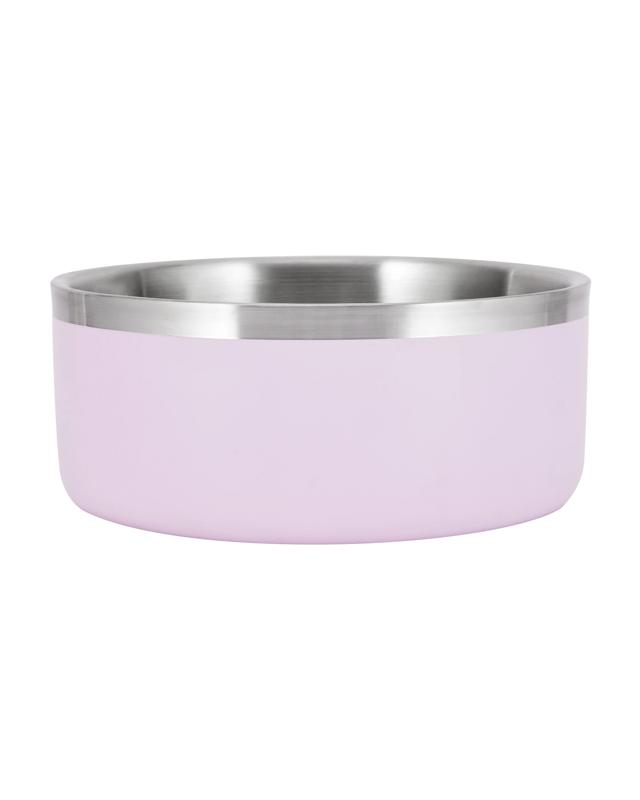 Double Wall Dog Bowl - Pink, S