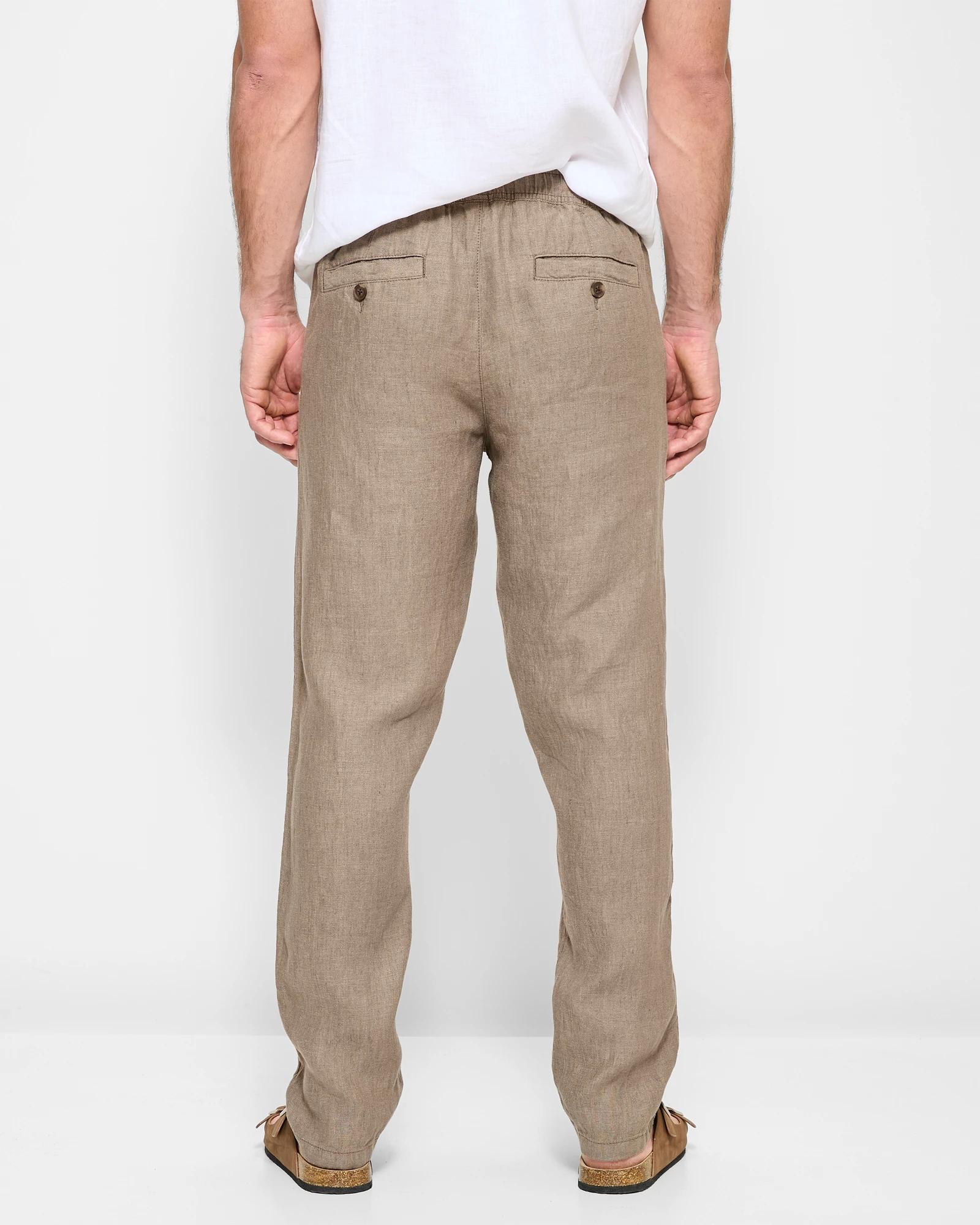 4 Target European Linen Pants MUSHROOM, 4 of 8