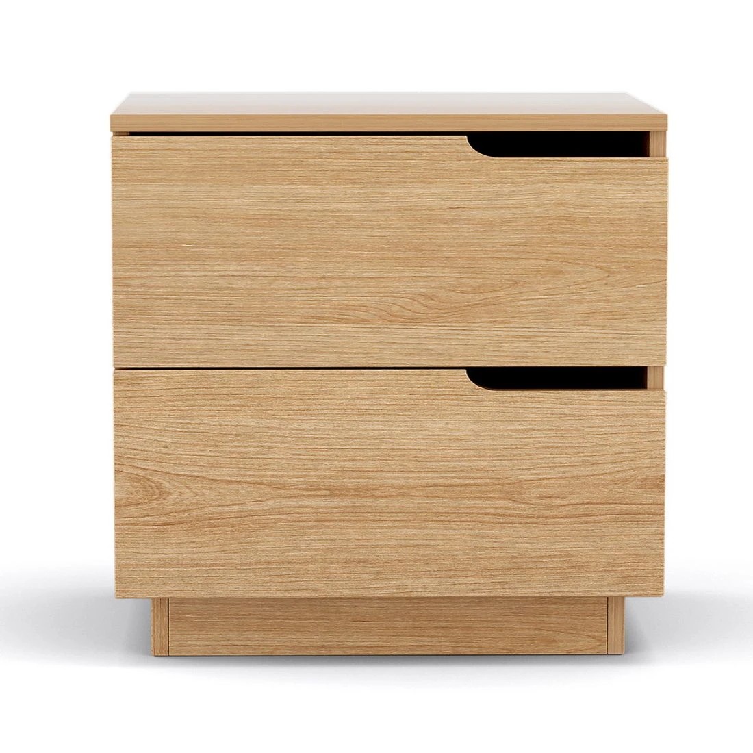 3 Artiss Bedside Table 2 Drawers Nightstand - Natural, 3 of 8