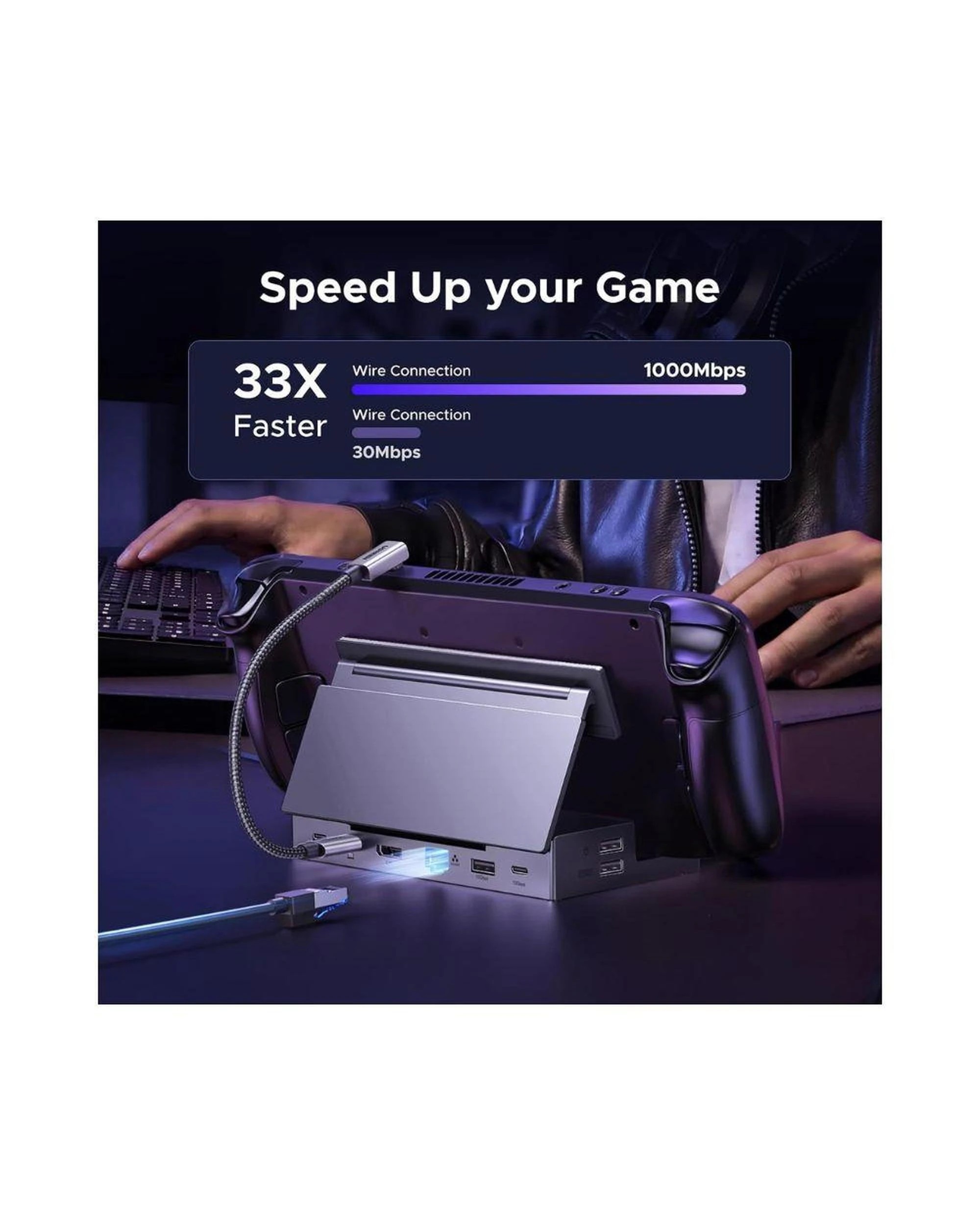 5 UGREEN 9 in 1 USB C Steam Deck Dock with Stand DP 4K 120Hz, 5 of 9