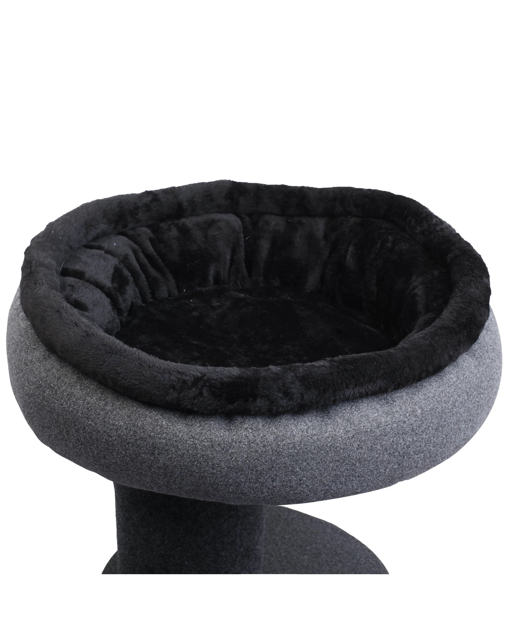 2 Charlie's Extra Higher Cat Tree Scratching Tower With Snuggle Bed 49x49x99cm - Dark Grey and Black, 2 of 5