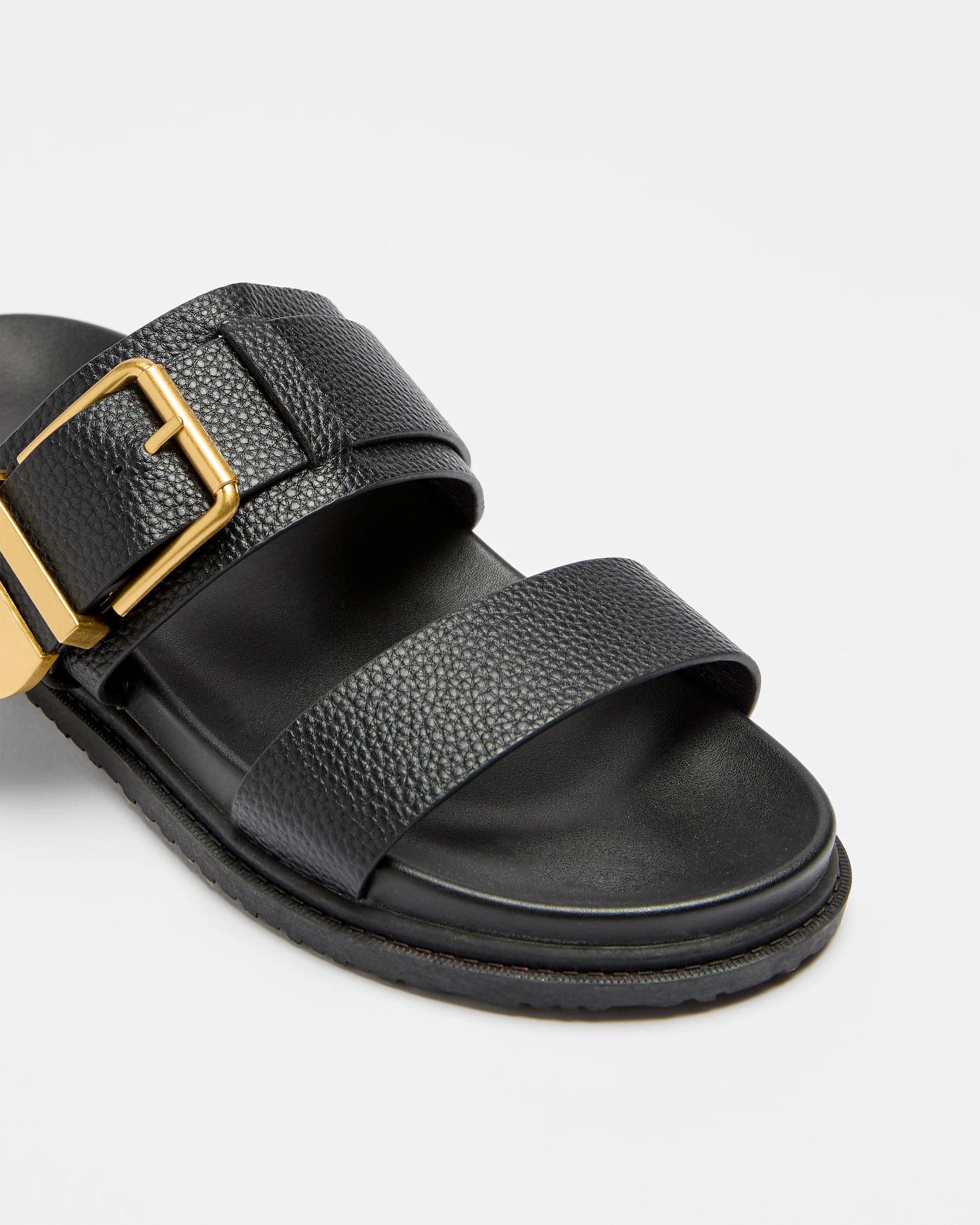 2 Target Womens Buckle Flat Sandal - Henna BLACK, 2 of 3