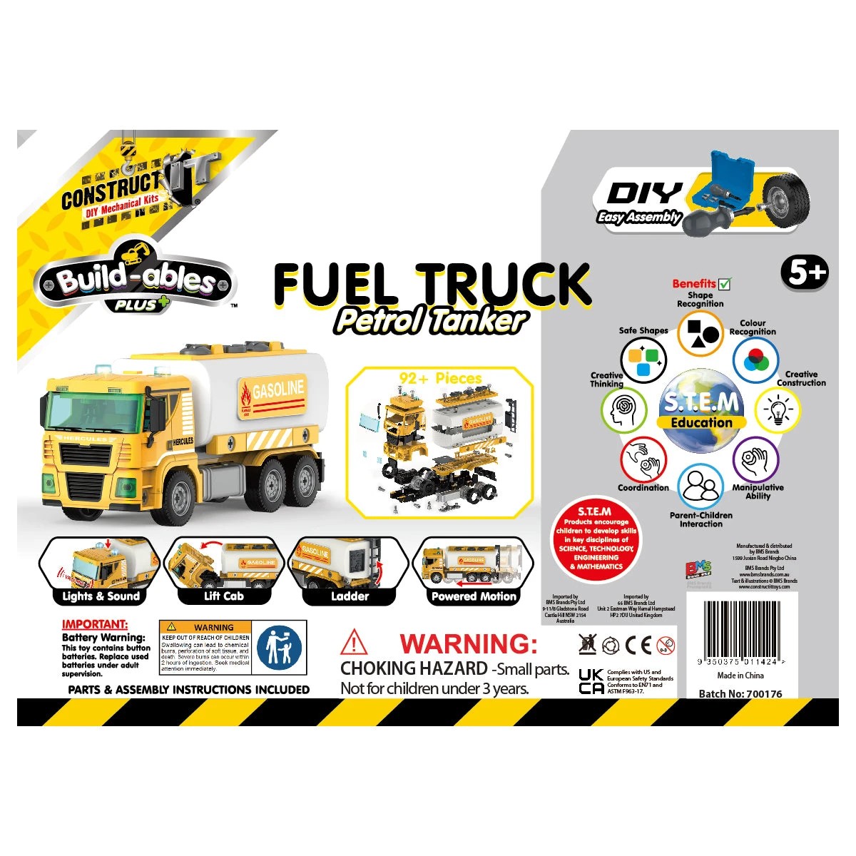 4 Constructit Buildables Plus Fuel Truck Petrol Tanker, 4 of 4