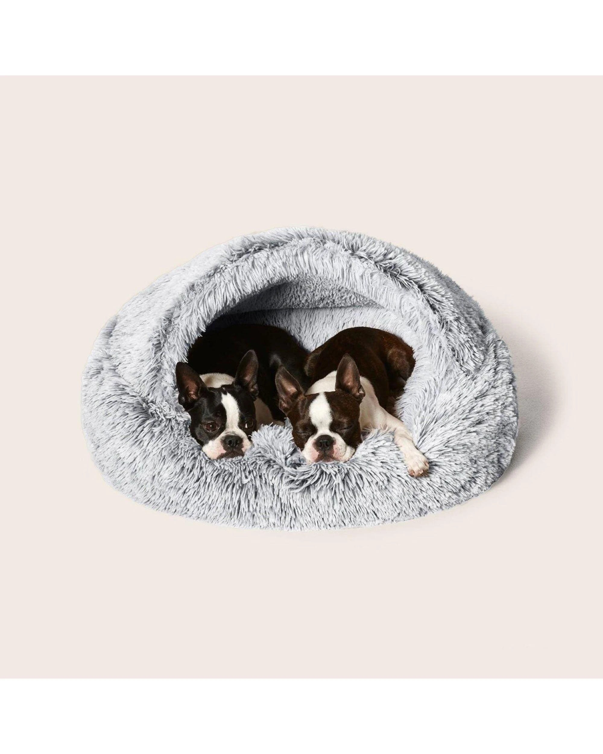3 Snooza Calming Hoodie Cuddler Cave Style Pet Dog Bed Silver Fox Medium, 3 of 5