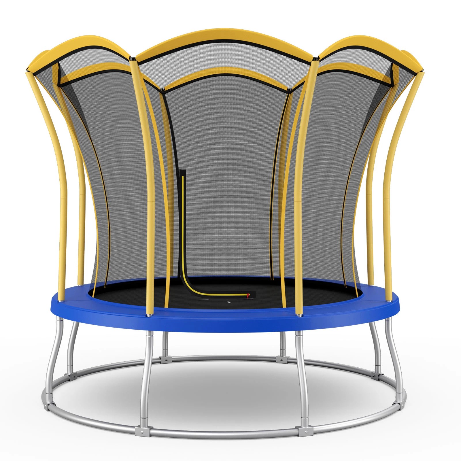 1 Costway 8FT Round Trampoline Bouncer Jumping Rebounder Galvanized Steel Frame w/Enclosure, 1 of 1