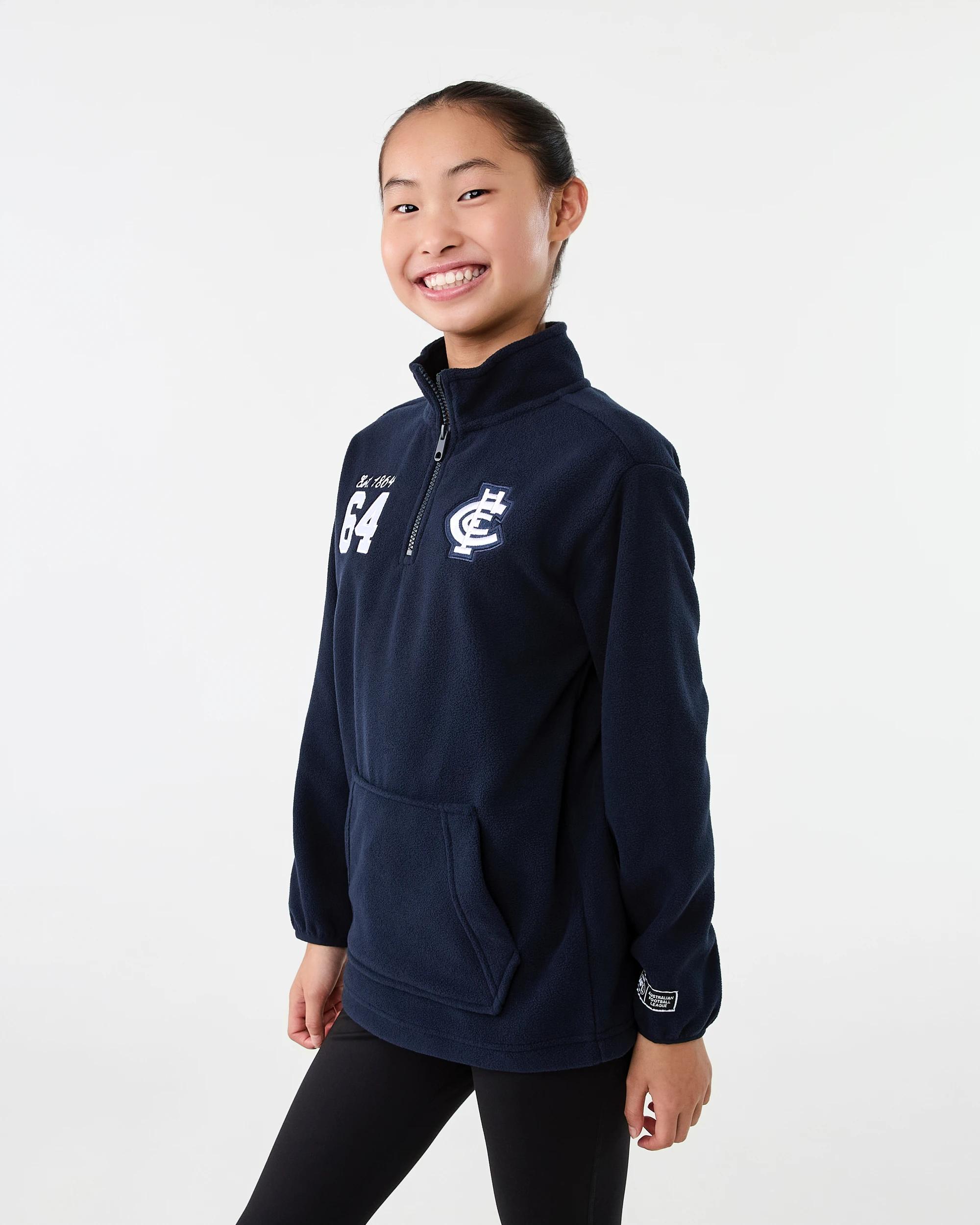2 Official AFL Kids Polar Fleece Jacket Carlton, 2 of 10