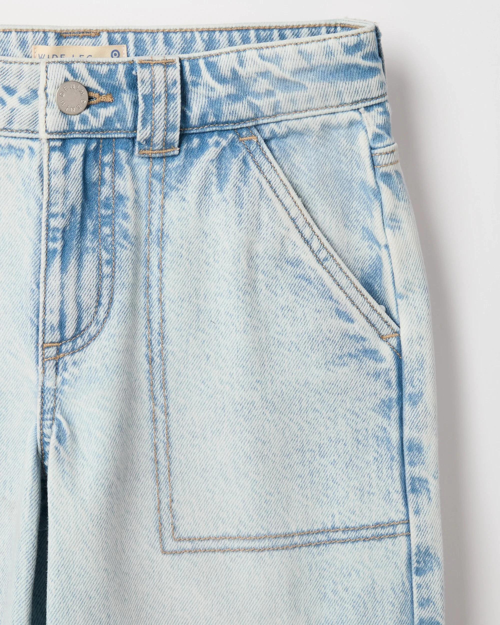 7 Target Denim Denim Cargo Wide Leg Jeans LIGHT WASH, 7 of 7