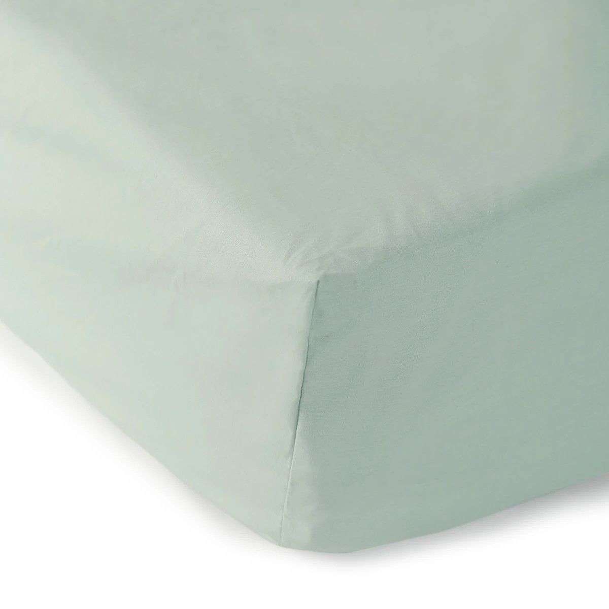 1 225 Thread Count Cotton Rich Fitted Sheet - Queen Bed, Eucalyptus, 1 of 3