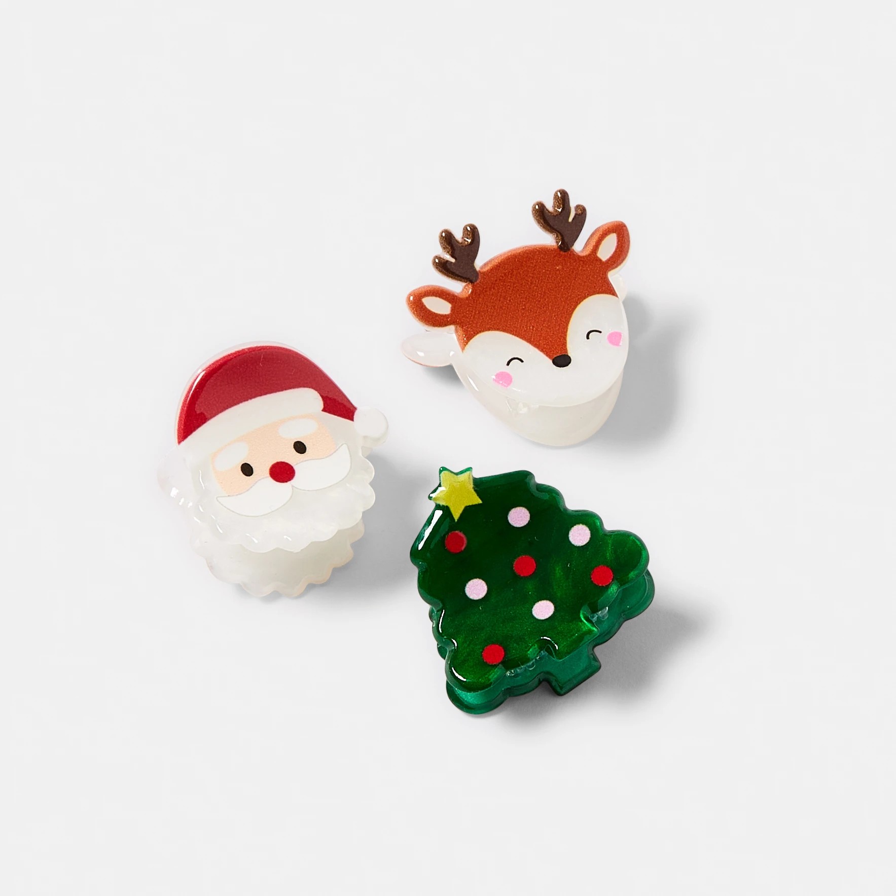 2 3 Pack Christmas Claw Hair Clips, 2 of 3