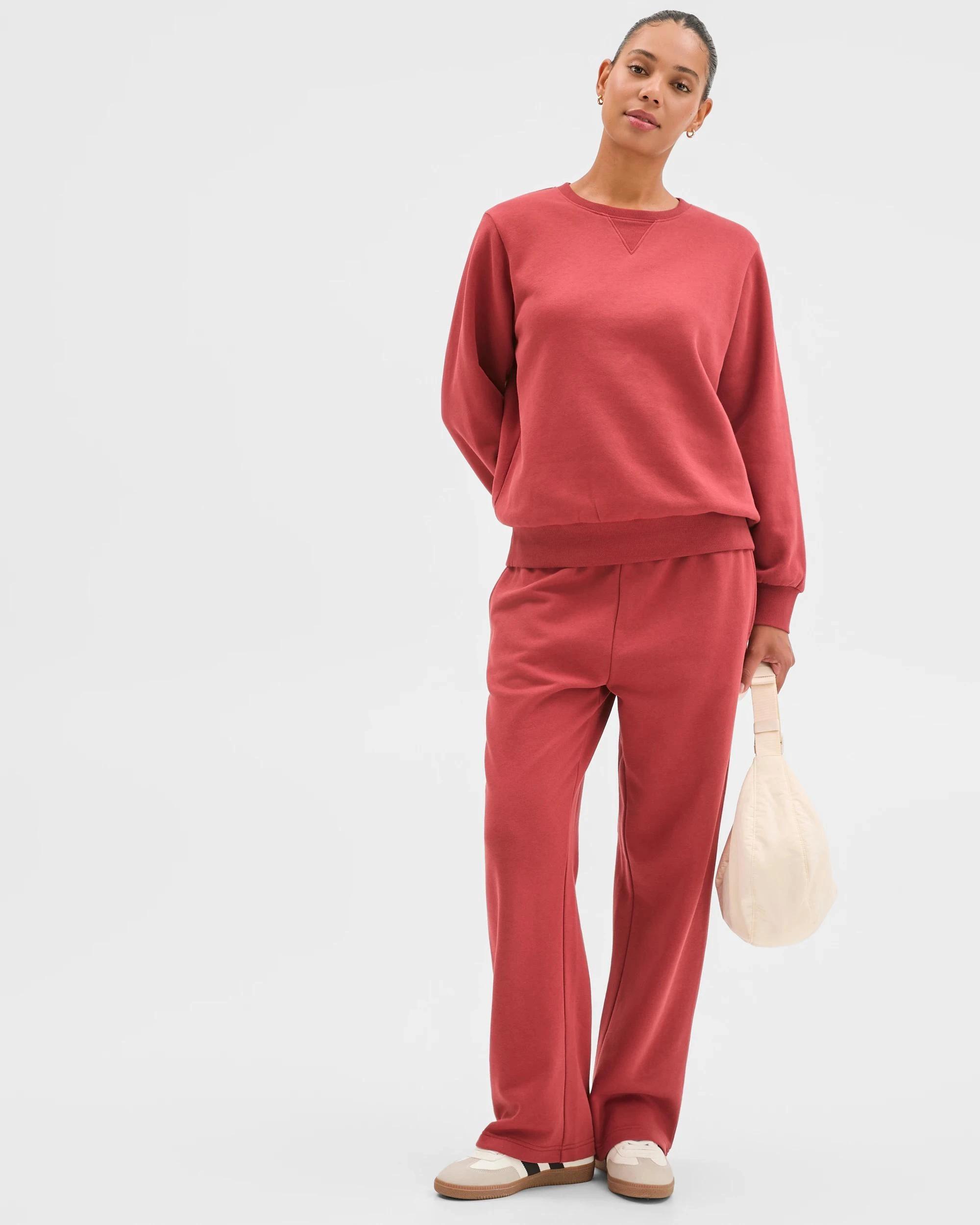 1 Target Active Australian Cotton Blend Fleece Sweat Top EARTH ROSE, 1 of 6