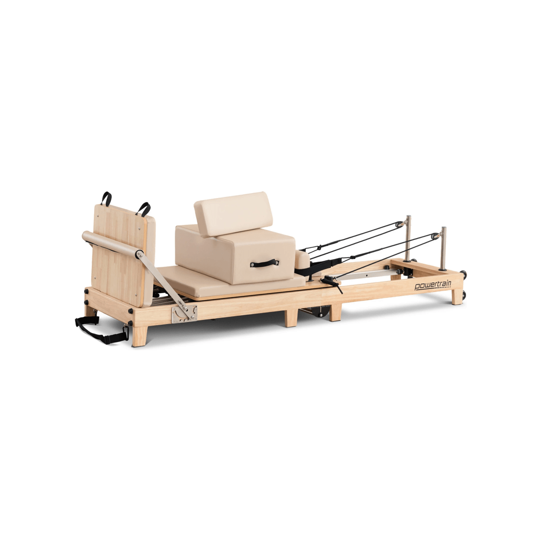 6 Powertrain Selina Pilates Reformer Machine Wooden Folding Multifunctional Home Gym, 6 of 9
