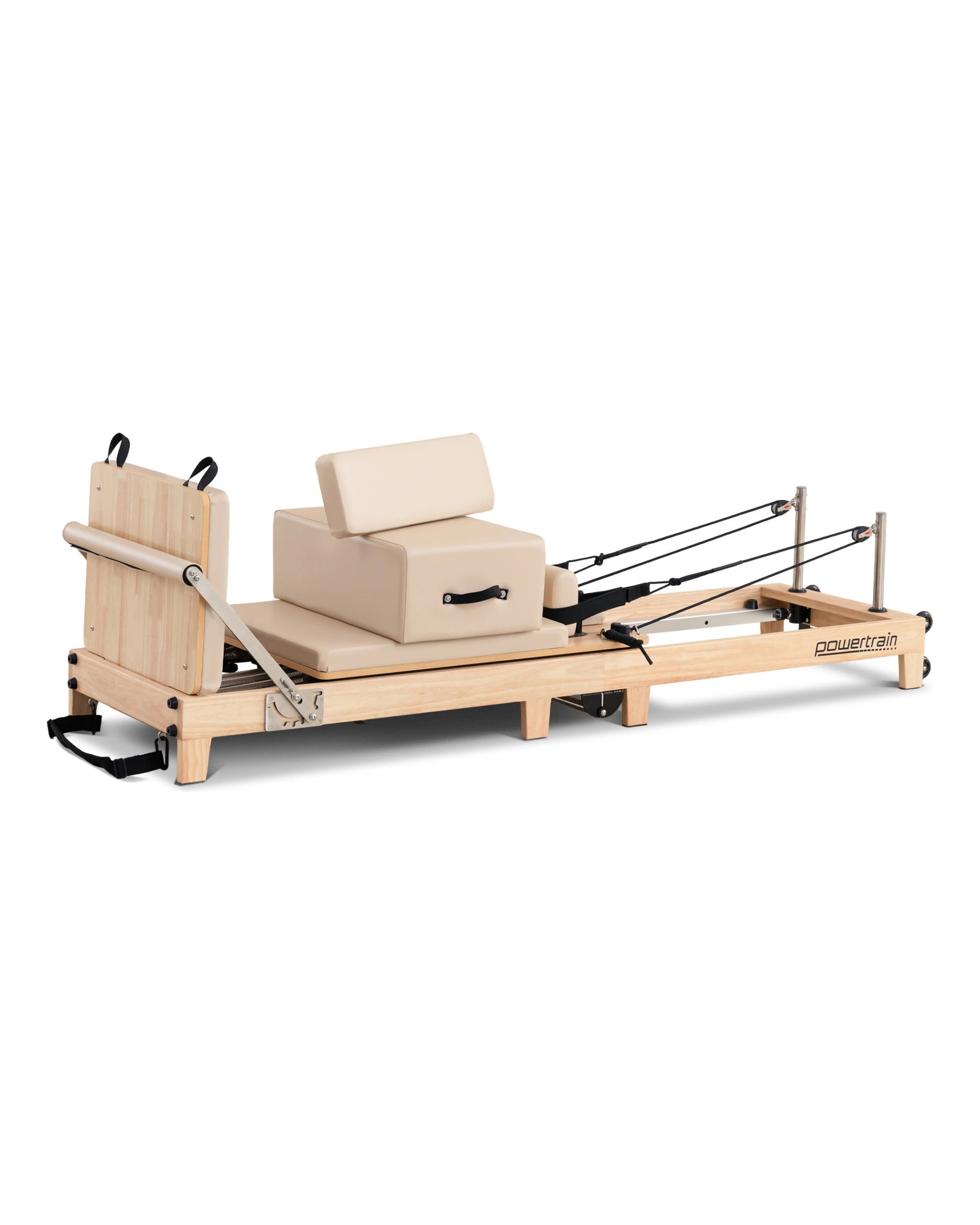 6 Powertrain Selina Pilates Reformer Machine Wooden Folding Multifunctional Home Gym, 6 of 9