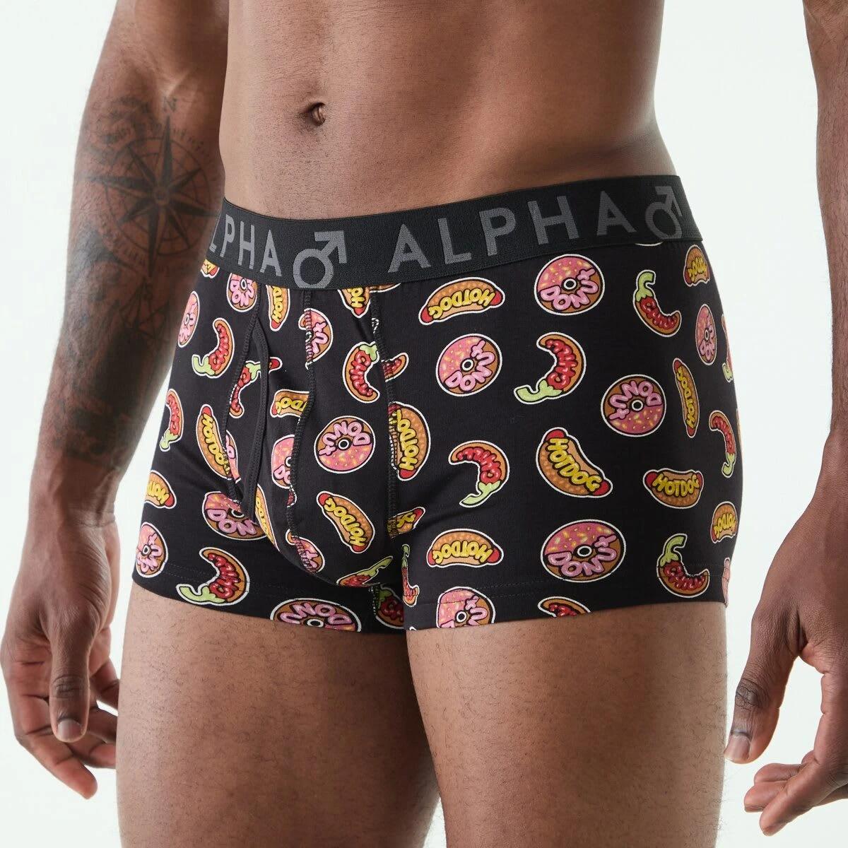 5 3 Pack Fly Front Print Trunks Wordy Food, 5 of 8