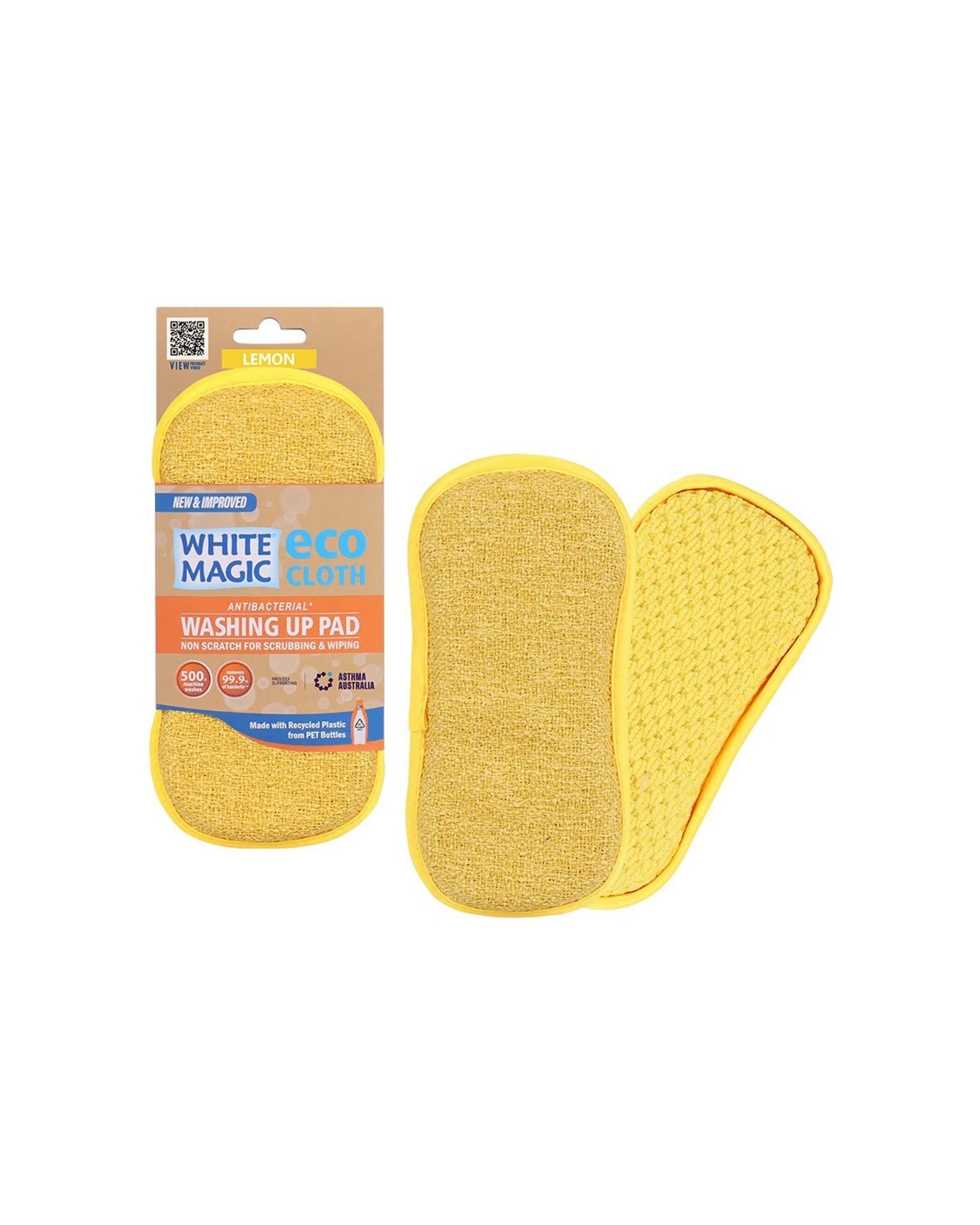 1 White Magic Double-Sided Dish Washing Reusable Scrubbing Pad - Yellow, 1 of 1