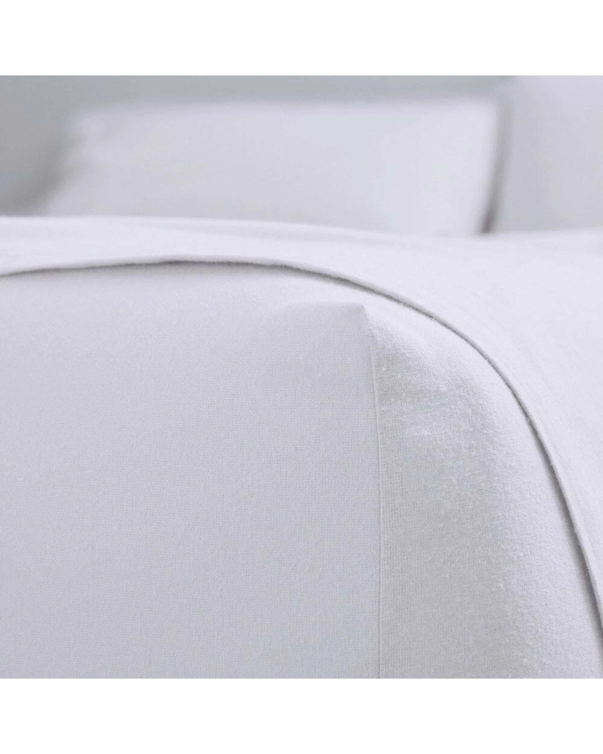 3 Canningvale Cozi Cotton Flannelette Fitted Sheet With Pillowcase Set - Double Bed - White, 3 of 5