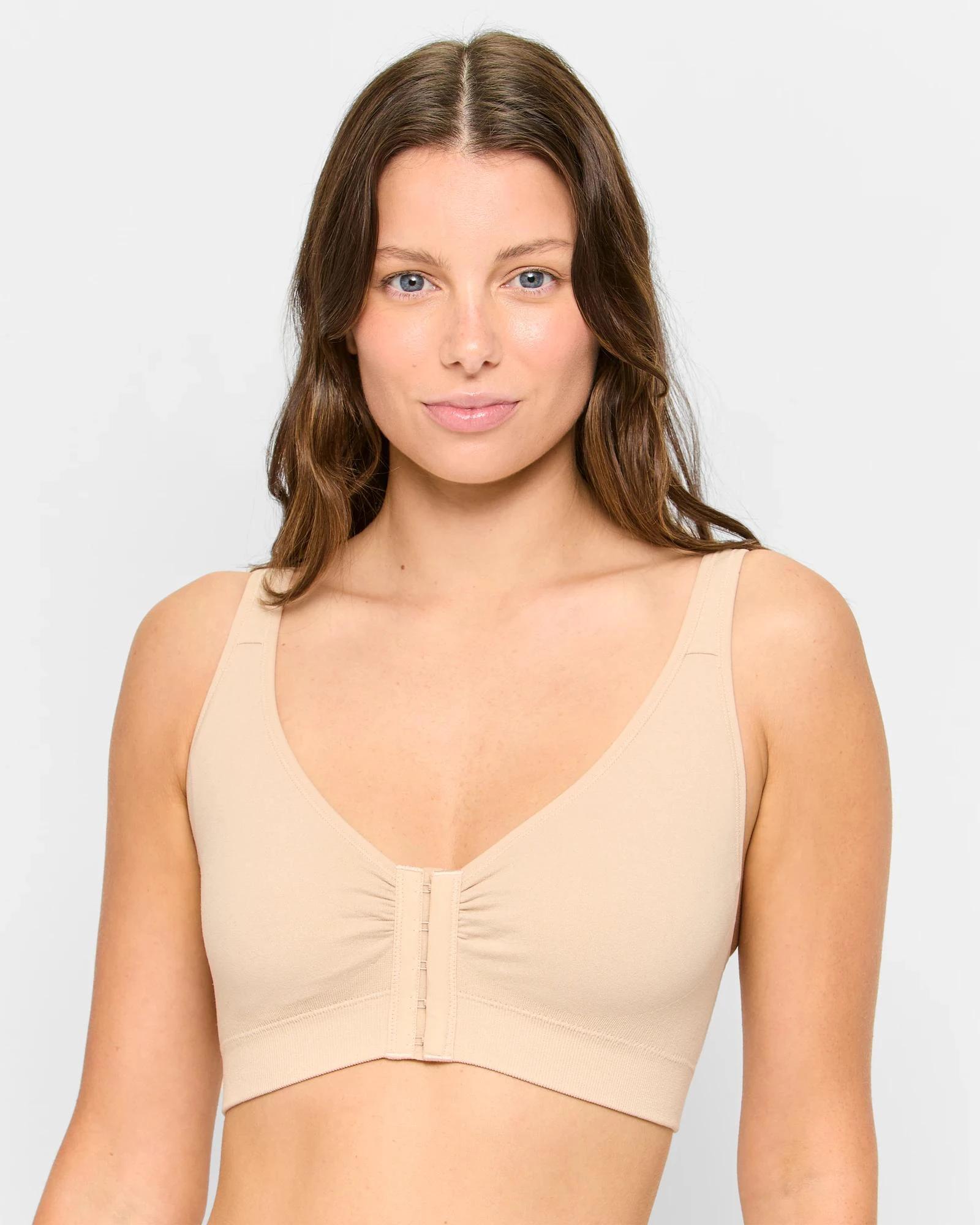 1 Target Woman Post Surgery Seamfree Wirefree Bra NATURAL, 1 of 4
