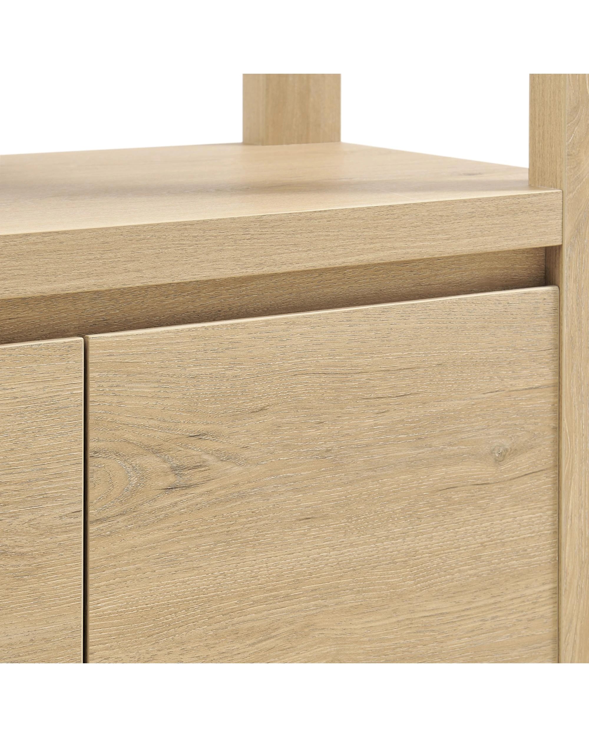 8 Kodu Bookcase Storage 3 Shelf 2 Doors Oak - Natural, 8 of 10