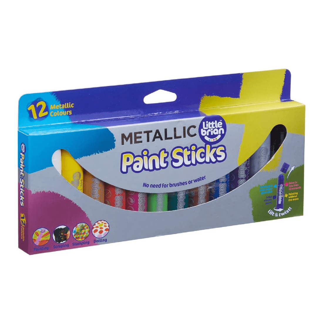 1 Little Brian Paint Sticks 12 Pack Metallic, 1 of 1