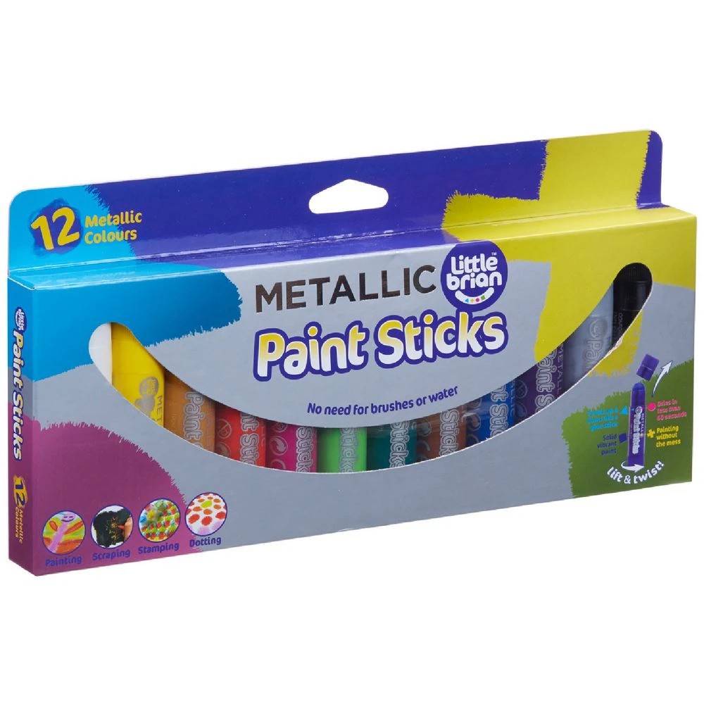 1 Little Brian Paint Sticks 12 Pack Metallic, 1 of 1