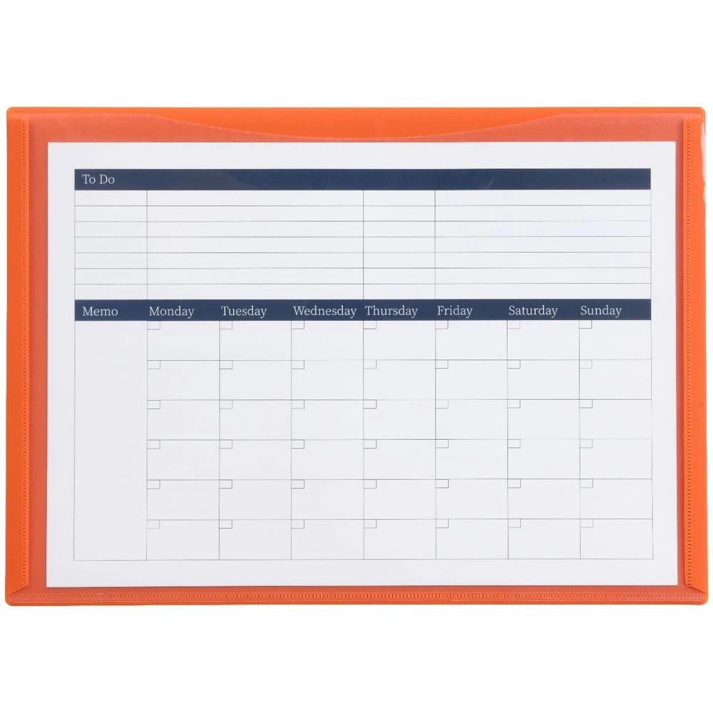 4 J.Burrows A4 Document Wallet Magnetic Closure Orange, 4 of 4