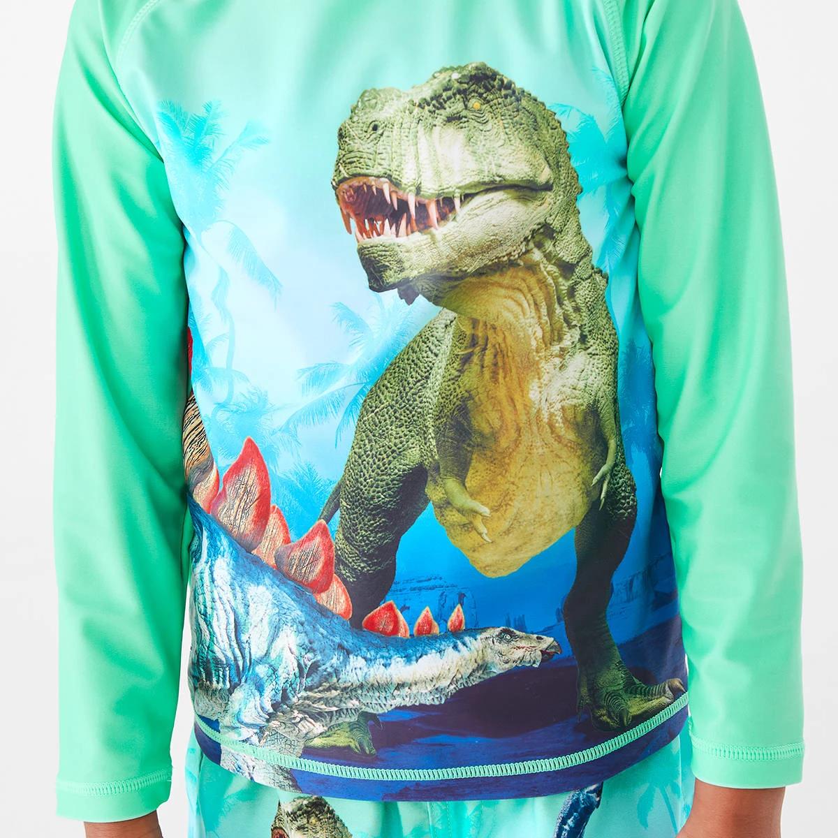4 Digital Print Rash Vest Grn Dino, 4 of 8