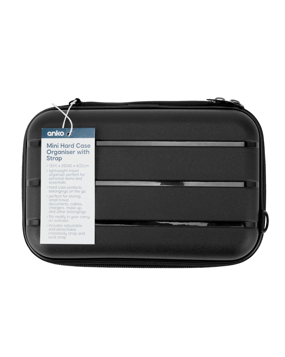 10 Mini Hard Case Organiser with Strap - Black, 10 of 10